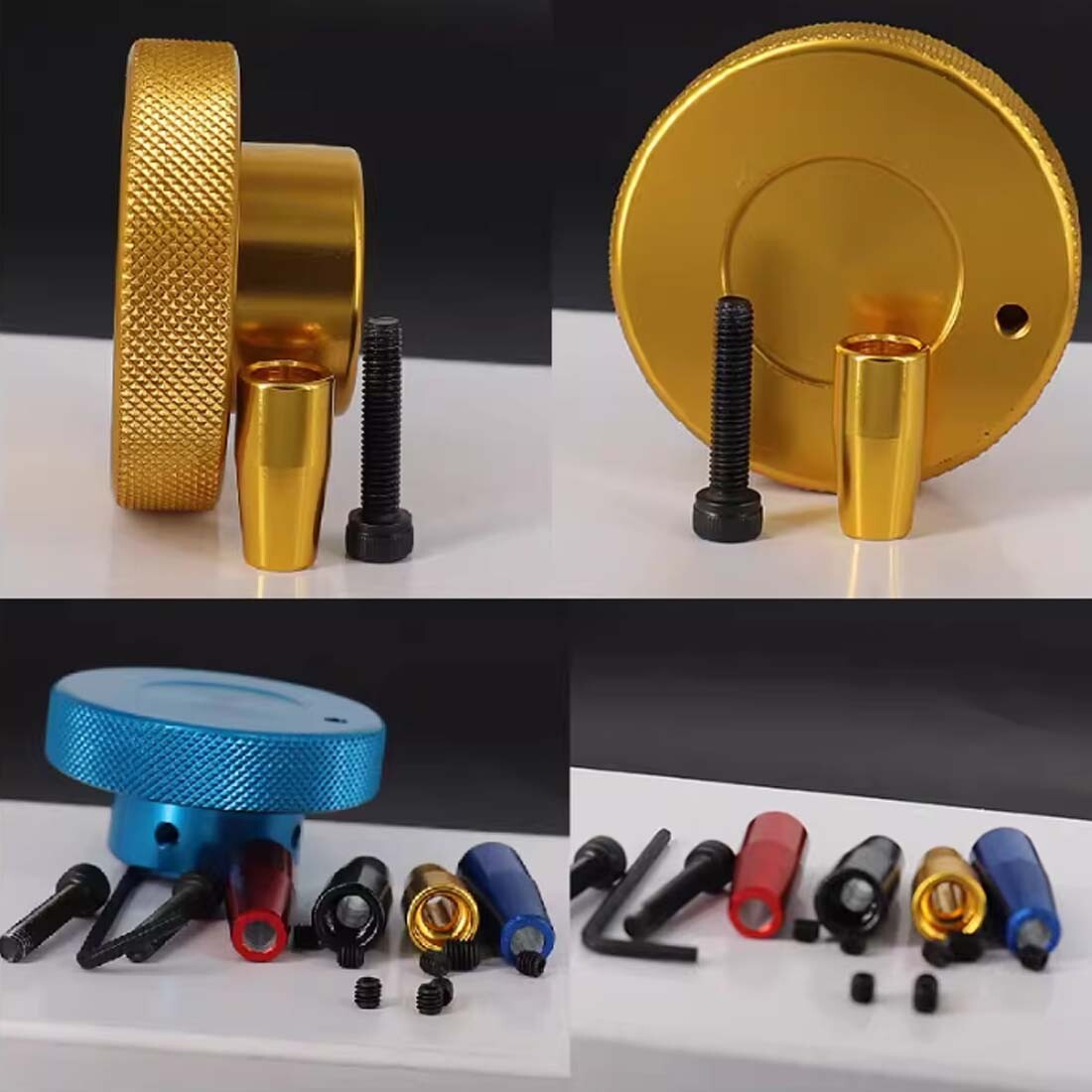 Mini Lathe Handwheel 20/30/40/50/60/80mm Aluminum Hand Wheel With Crank Handle