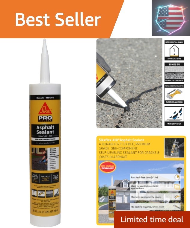 flex-410 Asphalt Sealant, Black, Self-Leveling Hybrid Sealant for Filling Cra..,