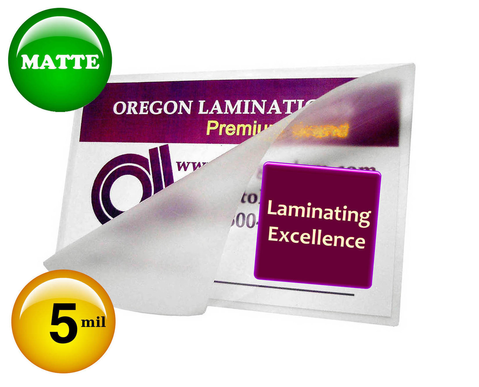 MATE/MATTE Military Card Hot Laminating Pouches 2-5/8 x 3-7/8 [pk of 100] 5 Mil