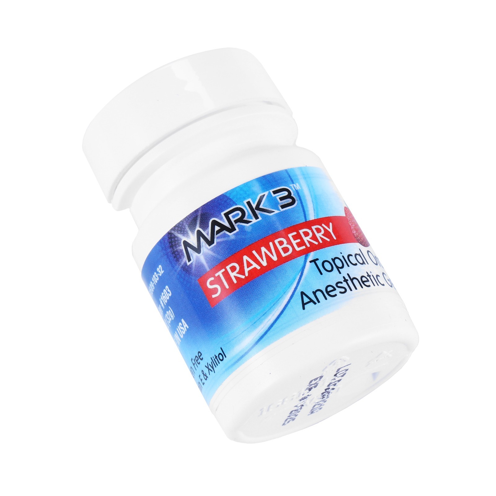 MARK3 Dental Topical Anesthetic Gel 20% Benzocaine 1OZ Jar Strawberry