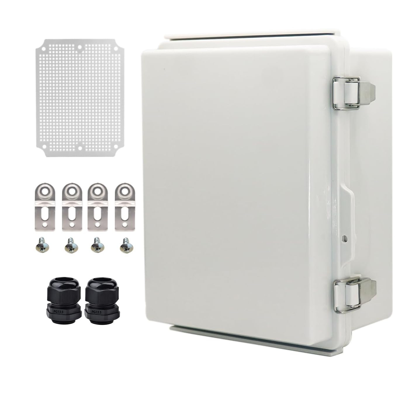 Outdoor Waterproof Junction Box IP67 ABS Plastic 8.6×6.6×4.3in Mounting Plate Gr