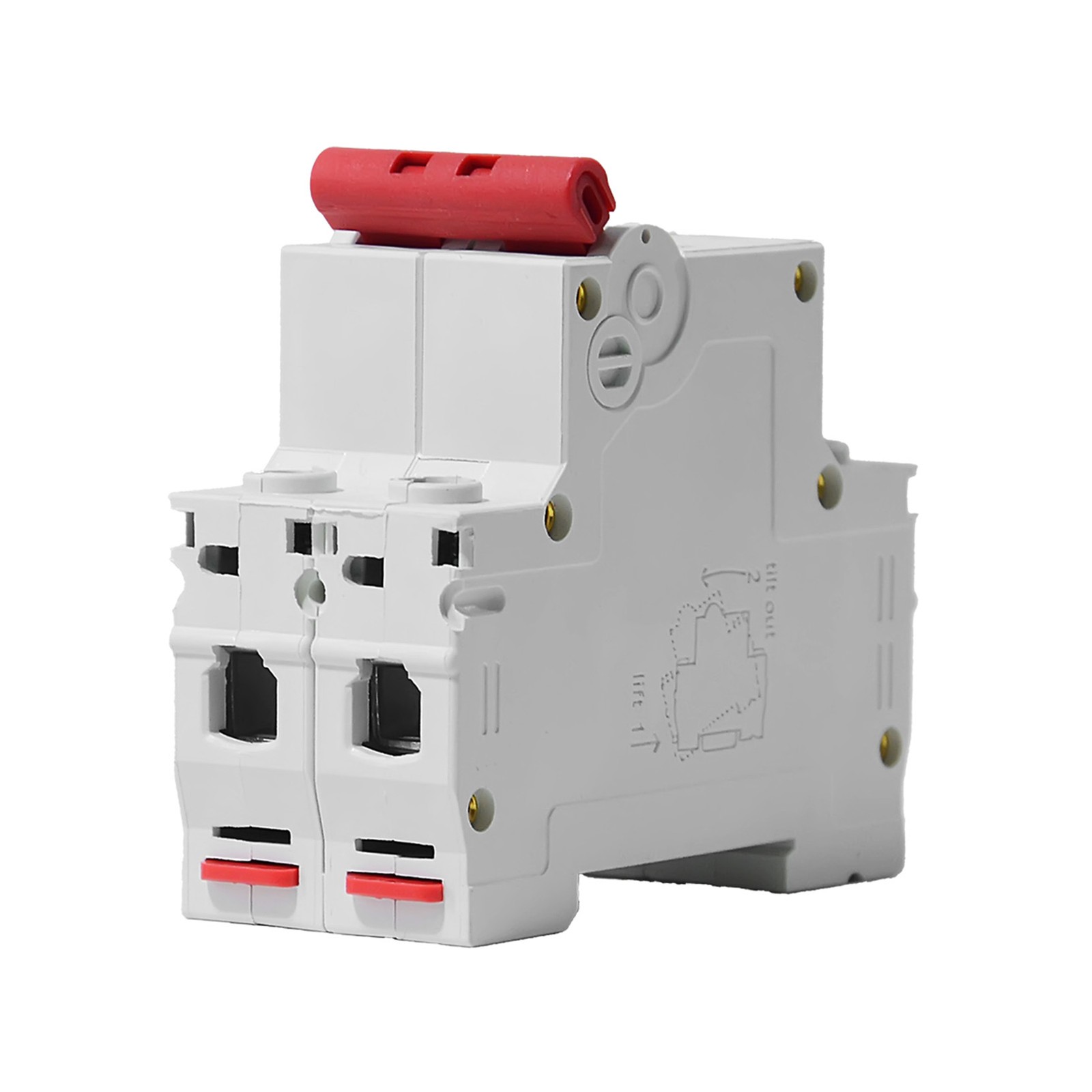 2 Pole 25AMP Miniature Mini Circuit Breaker DC MCB Din Rail Air Switch 250/500V
