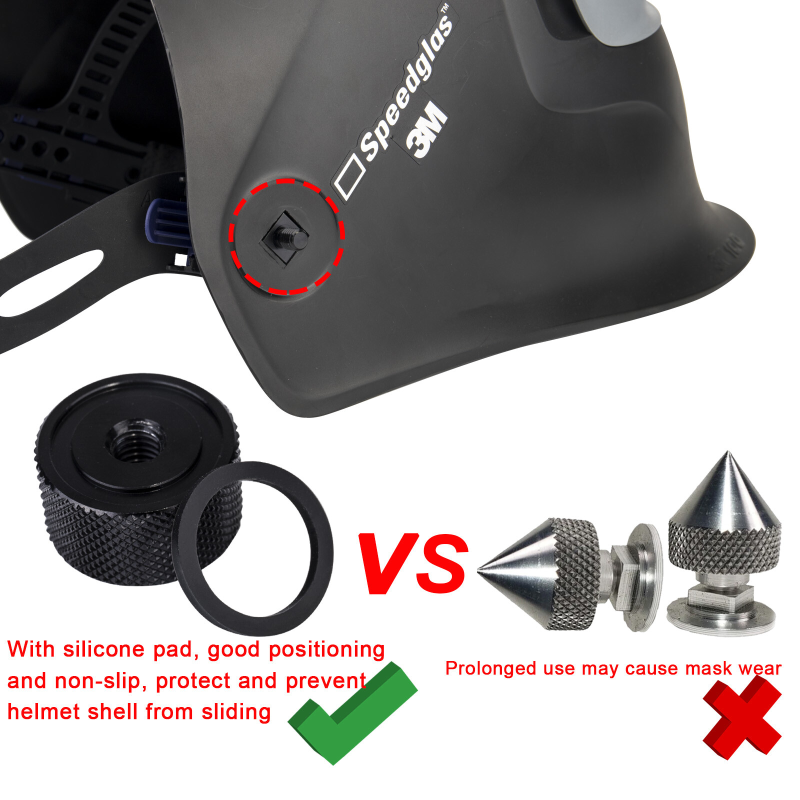Welding Hood (Pipeliner) Fastener Welding Helmet Headgear Parts Black 2Pcs