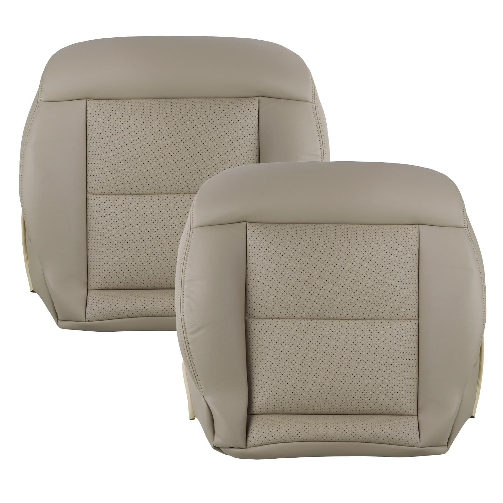 Tan Microfiber Leather Front Bottom Seat Covers Mercedes E200E250E300E350 14-16