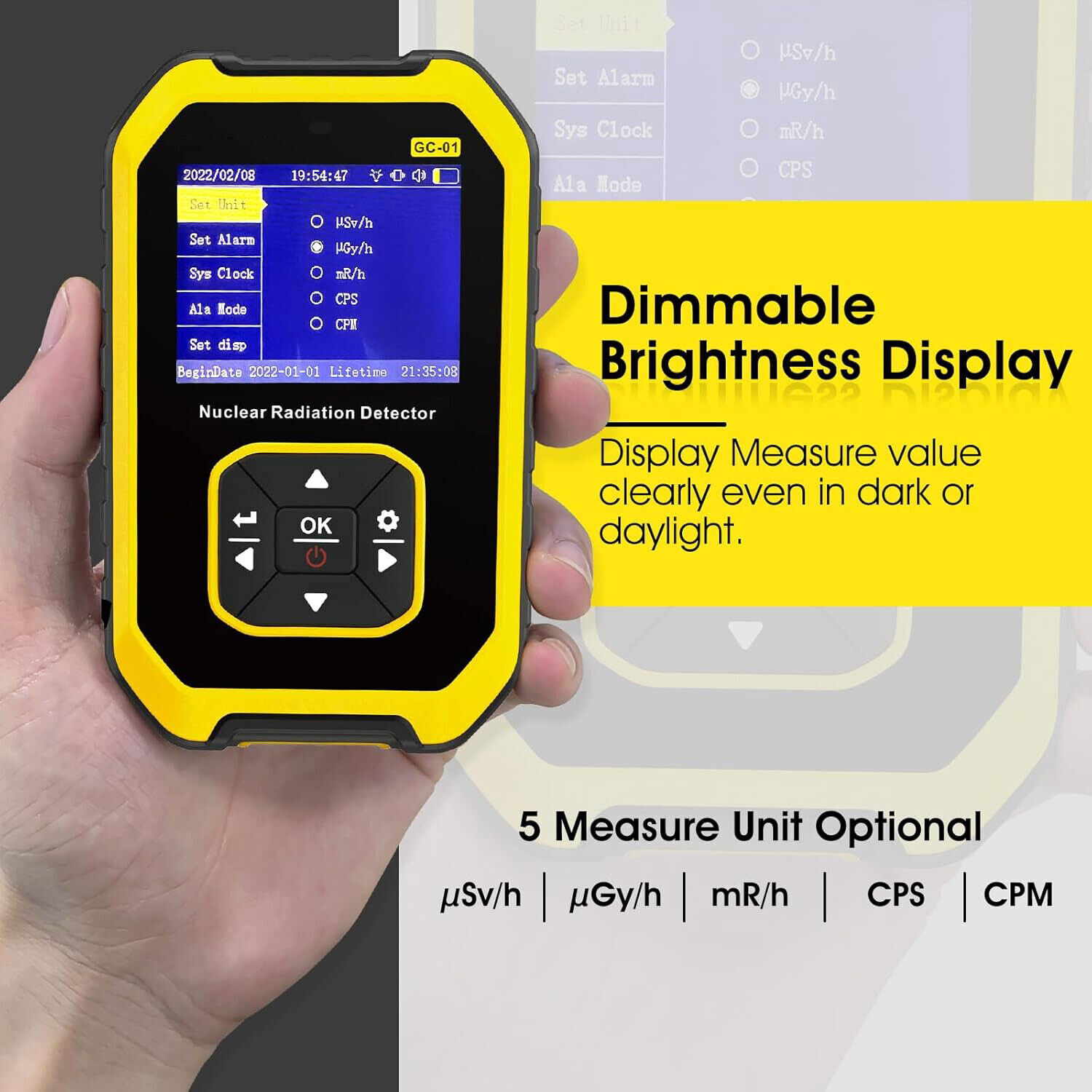 Portable Nuclear Radiation Detector GM Geiger Counter Tube β γ X-Ray Dosimeter