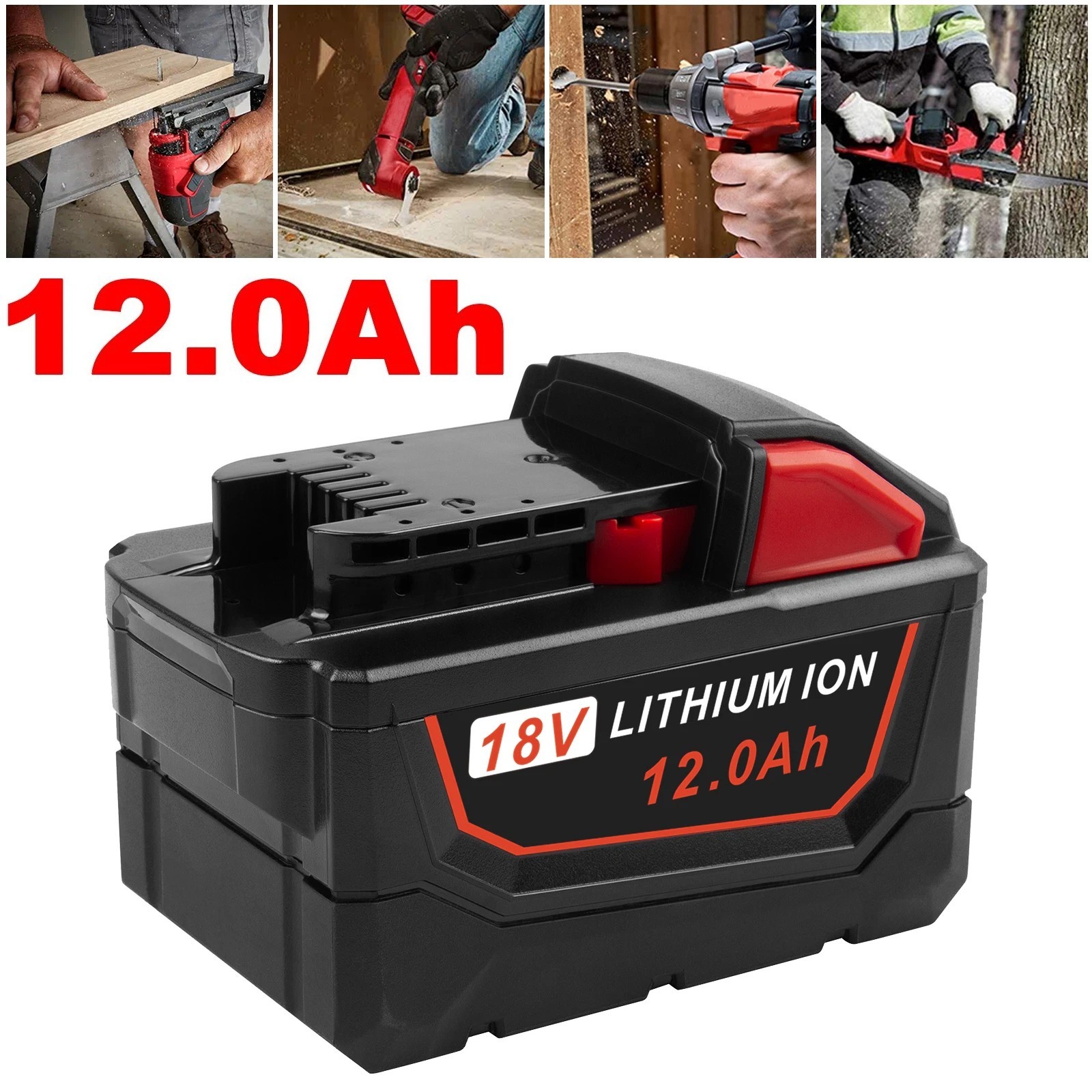 12Ah 18V Battery For Milwaukee For M18 Lithium Ion High Capacity 48-11-1880 US
