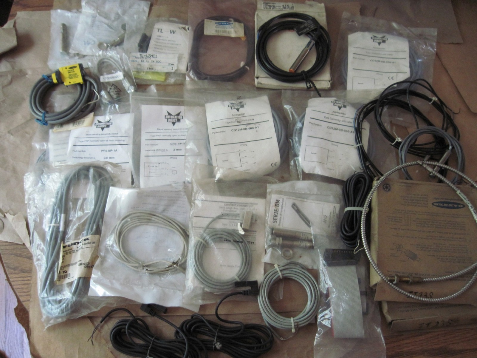 Lot of Proximity Sensors, Switches, Cables, Banner, AutomationDirect, Mostly New