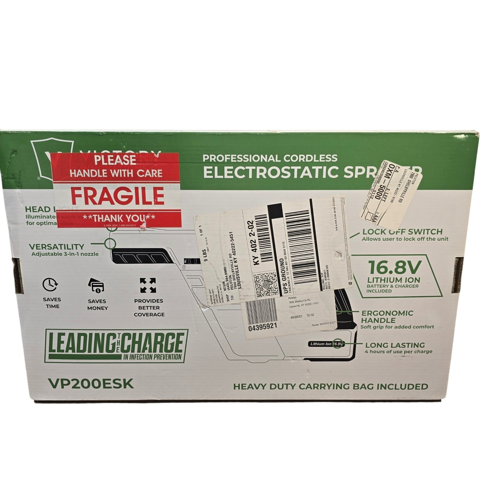 Victory Innovations VP200ESK Professional Cordless Electrostatic Sprayer 16.8V