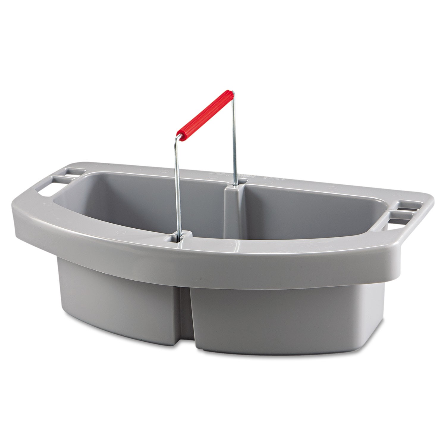Rubbermaid® Commercial Maid Caddy, 2-Comp, 16w x 9d x 5h, Gray