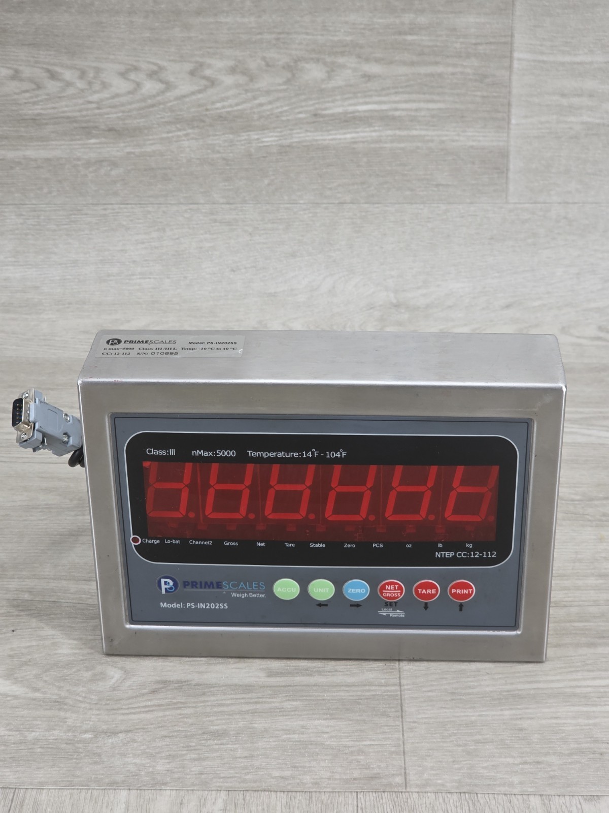 Prime Scales PS-IN202SS-C Stainless Steel Indicator Class III