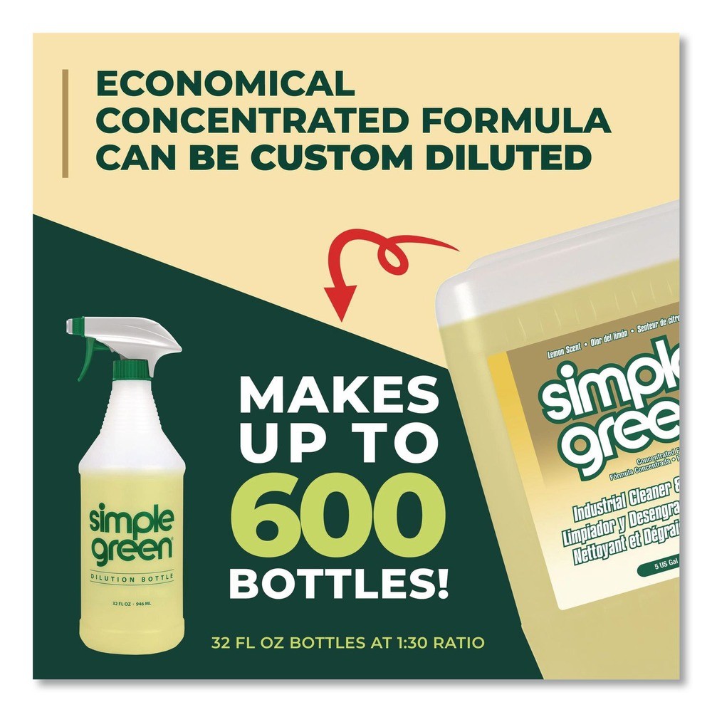 Simple Green 3014005 5 Gallon Industrial Cleaner and Degreaser – Lemon Scent New