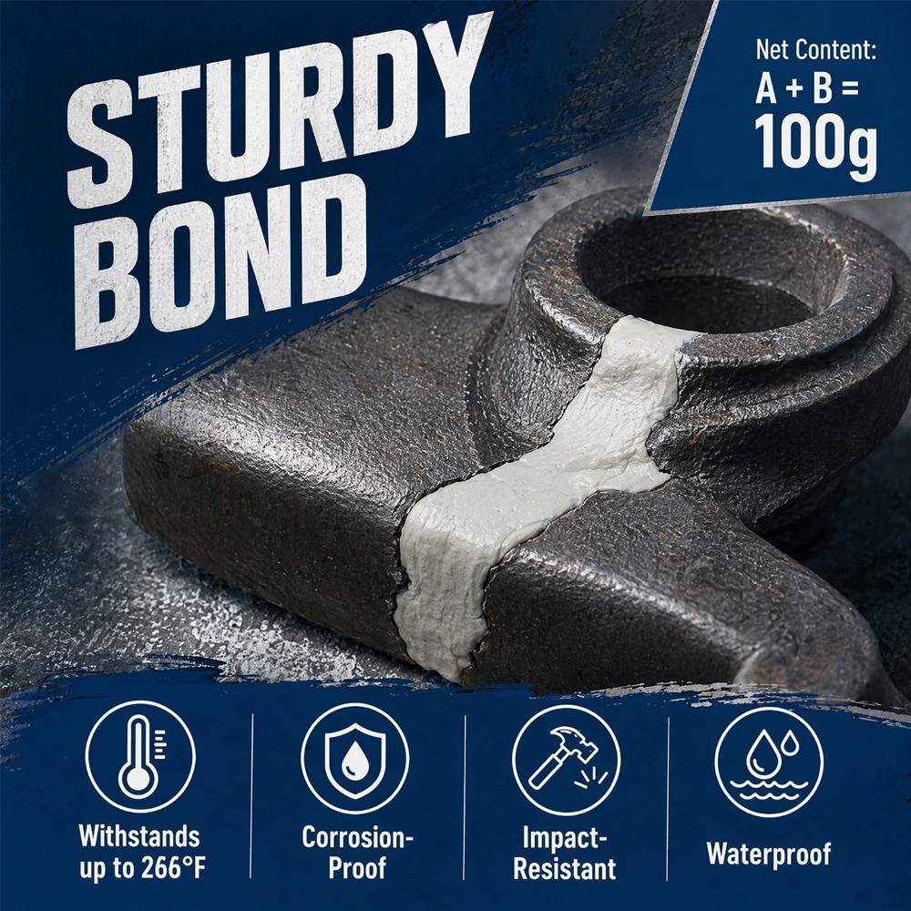 Steel Reinforced Epoxy Putty Waterproof Repair Clay for Metal Wood Car Crack Fix