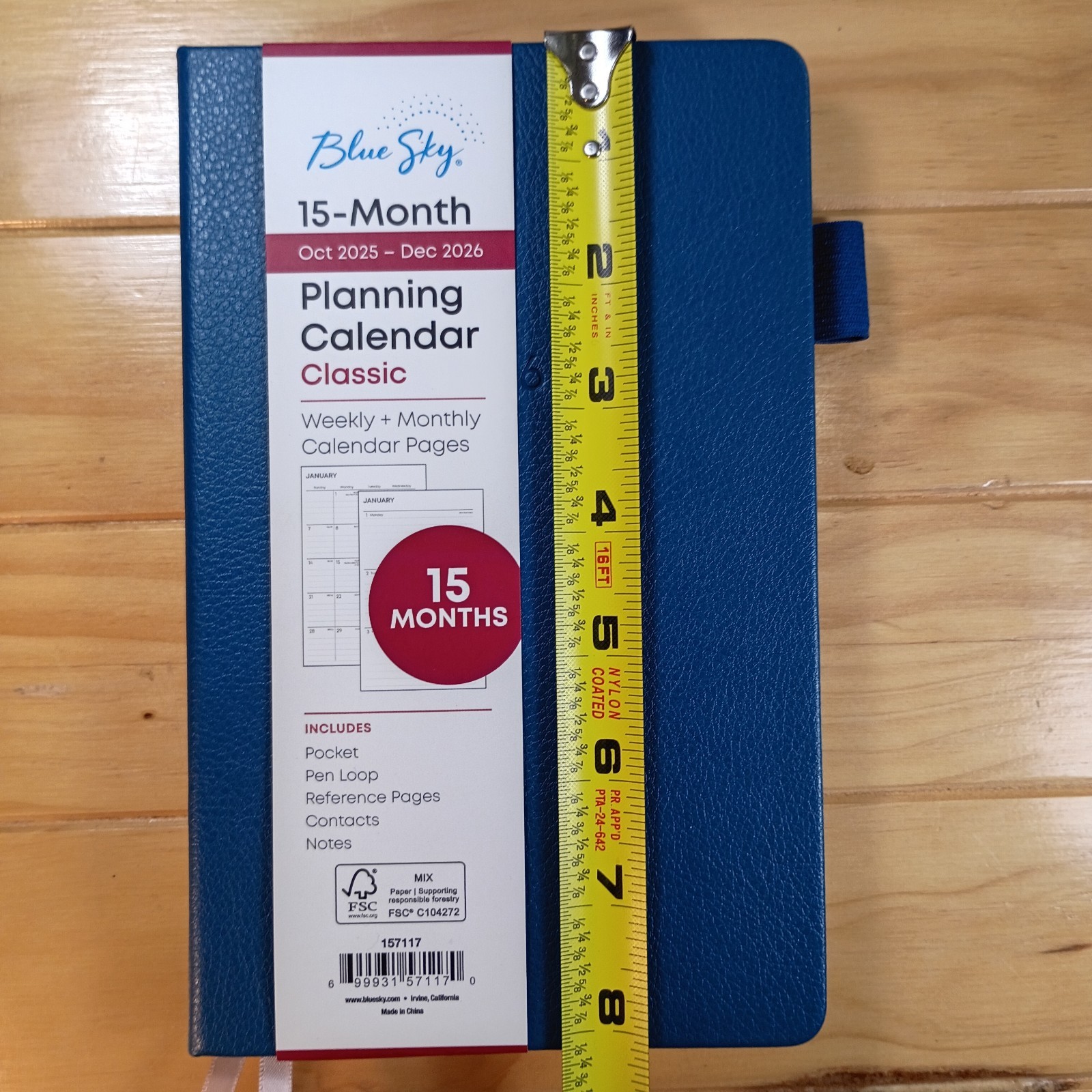 Blue Sky 2026 15 Monthly Weekly Planning Calendar. 5″ X 8″ In. hardcover New