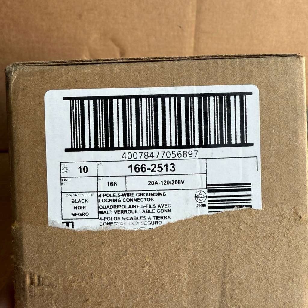 Lot of 10 Leviton 2513 L21-20R 20A 120/208V 4P5W Locking Connector New