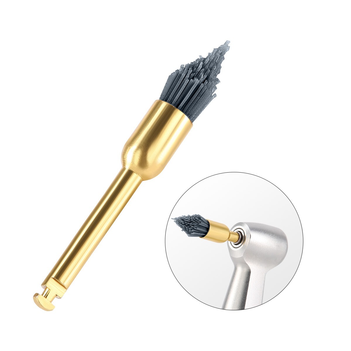10Pc Dental Silicon Carbide Polisher Brush Wheel Polishing For Rotary tools