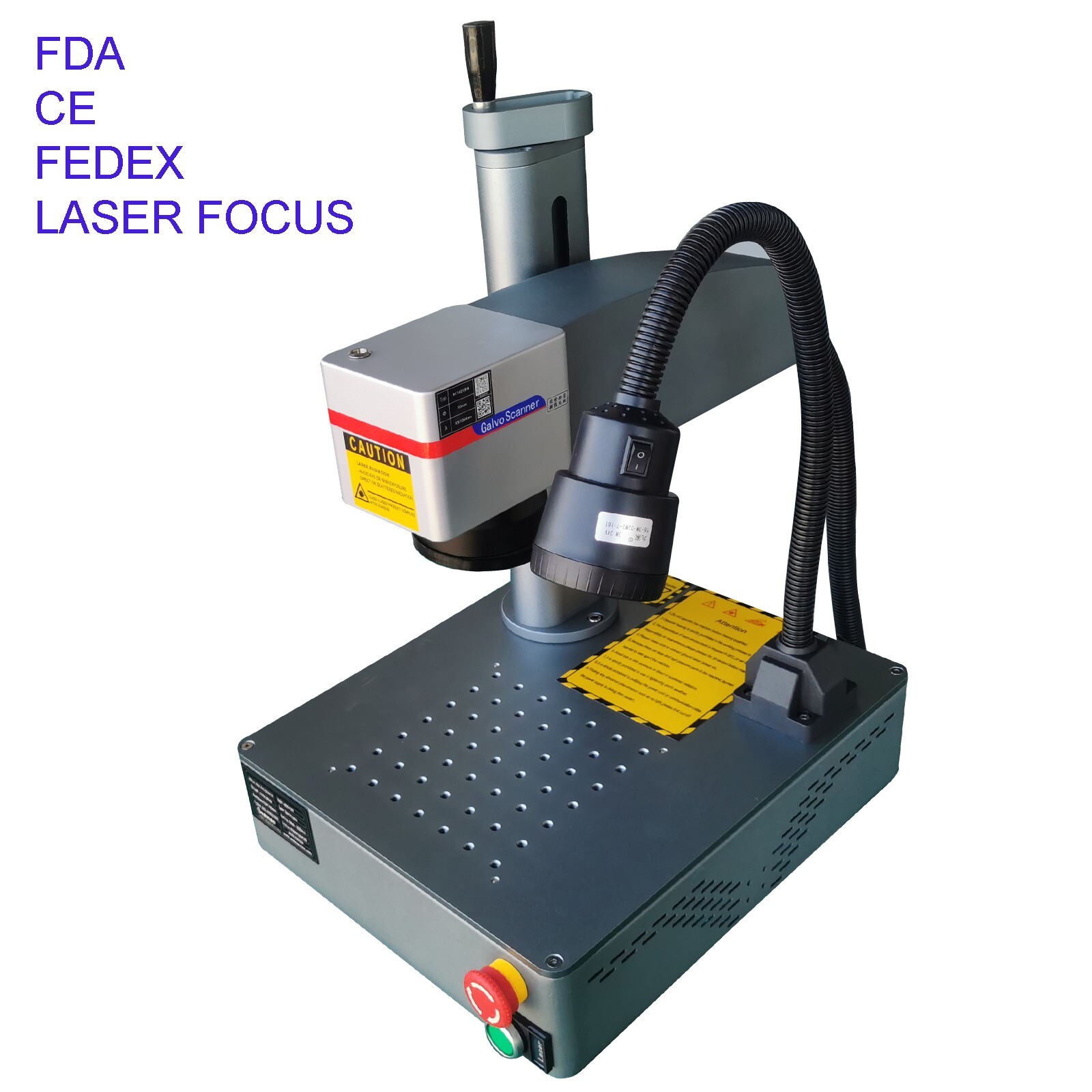 USA 50W Fiber Laser Metal Steel Mark Engraver Machine Ezcad Rotary axisFEDEX FDA
