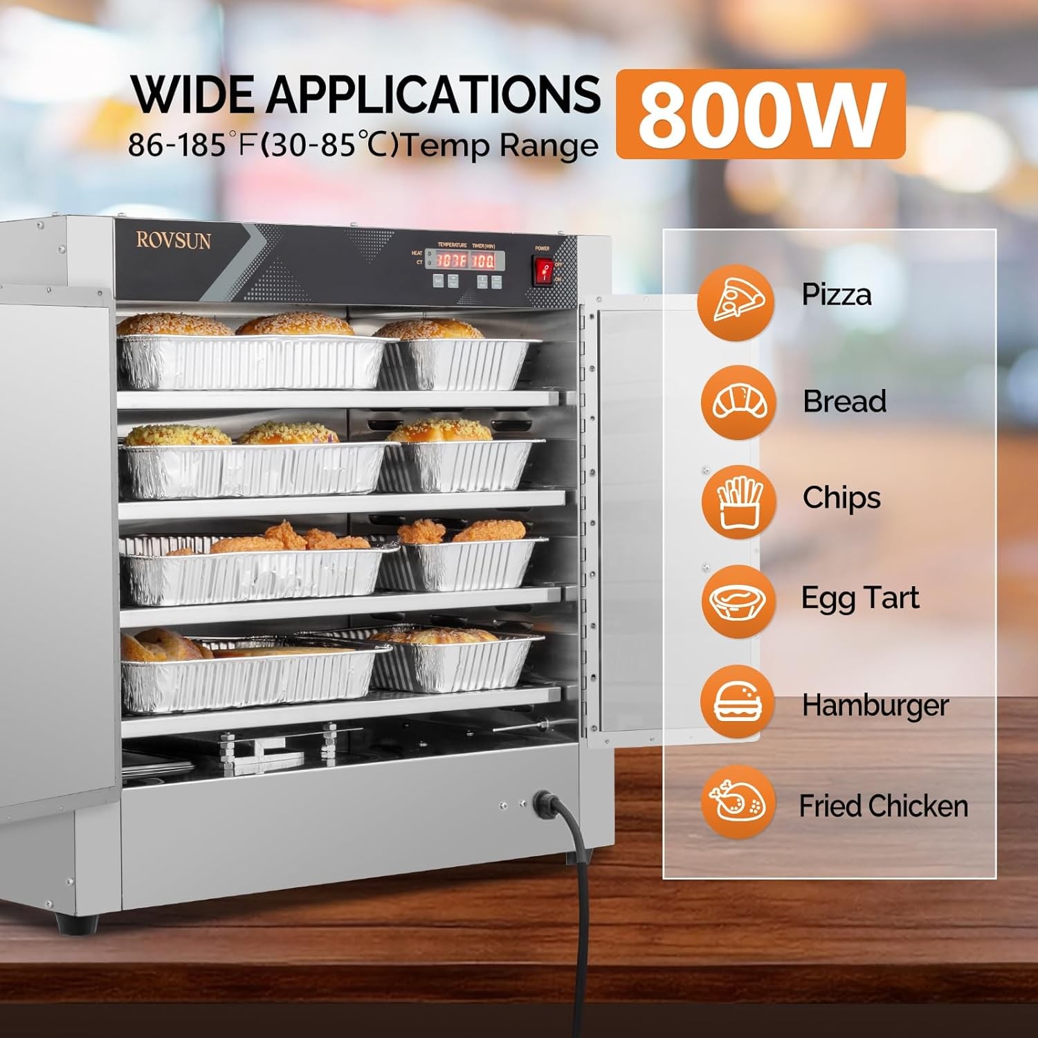 Commercial Food Warmer Countertop Hot Box Warming Cabinet for Restaurant Buffet