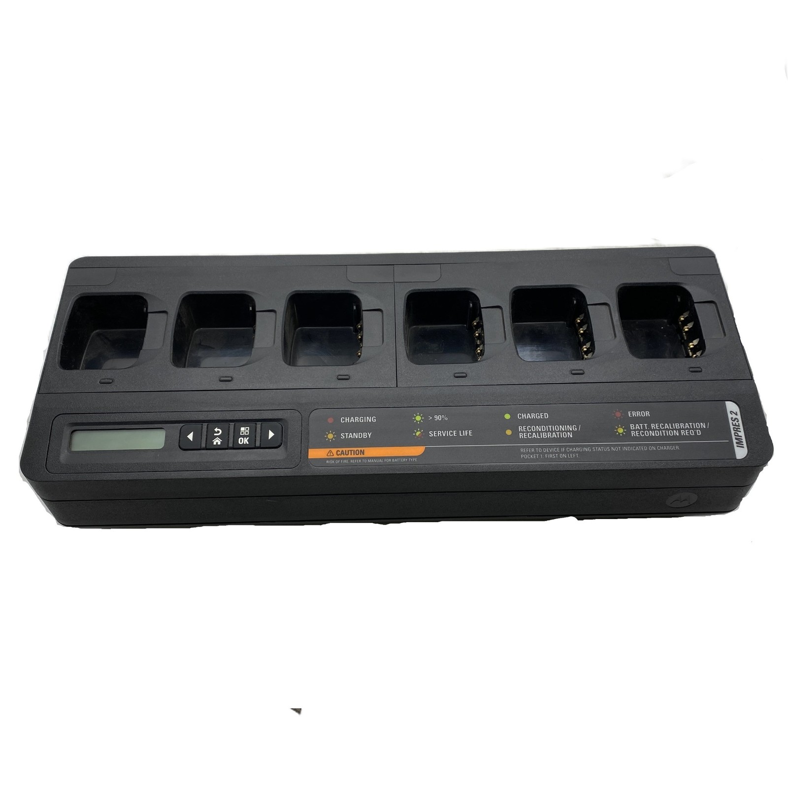 Motorola PMPN4283A Impres 2 6-Bay Charger W/ Display Module No AC Adapter