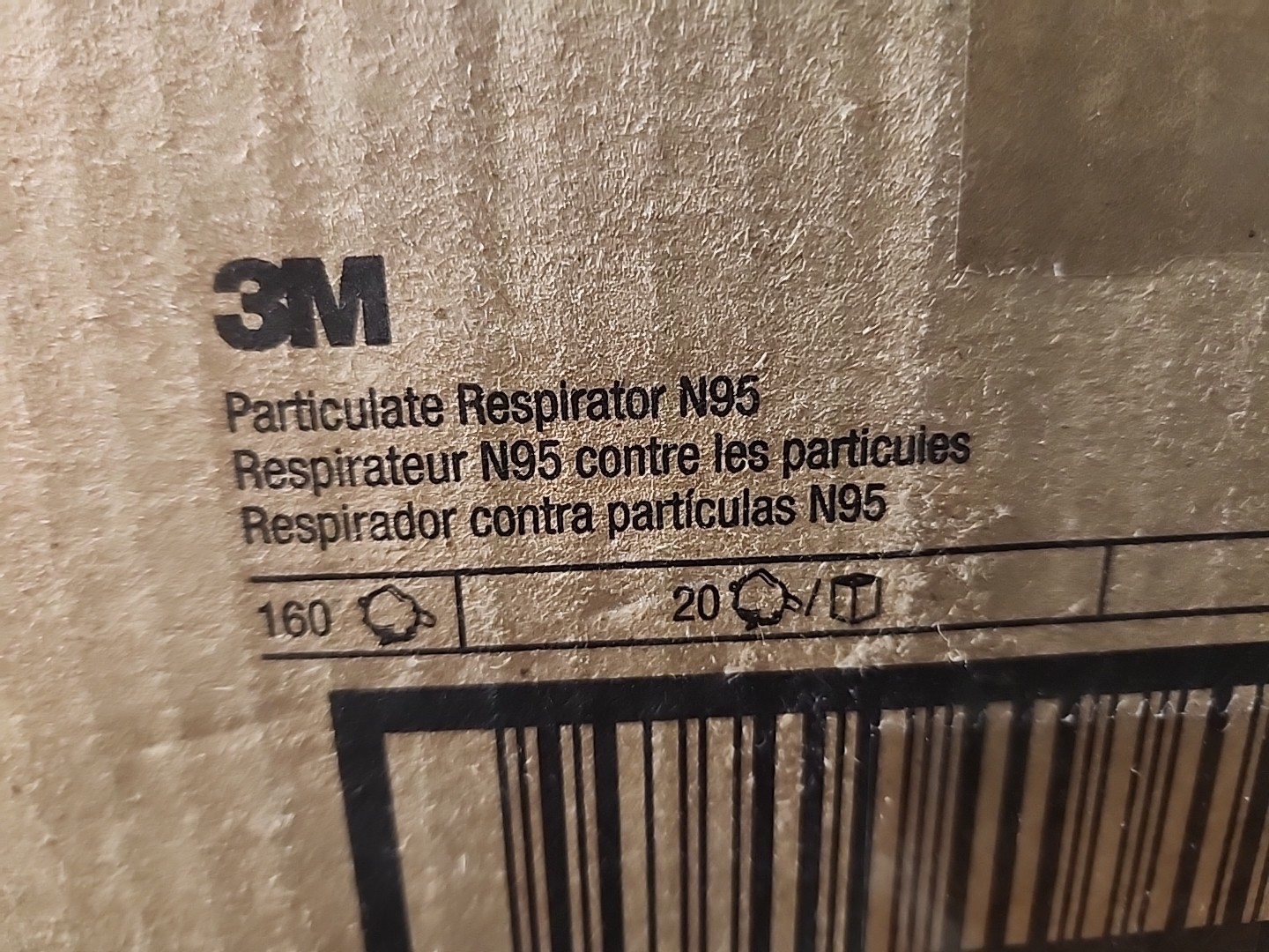 Genuine Brand New 3M N95 Particulate Respirator #8210 – 20 Masks – Exp 06/2026