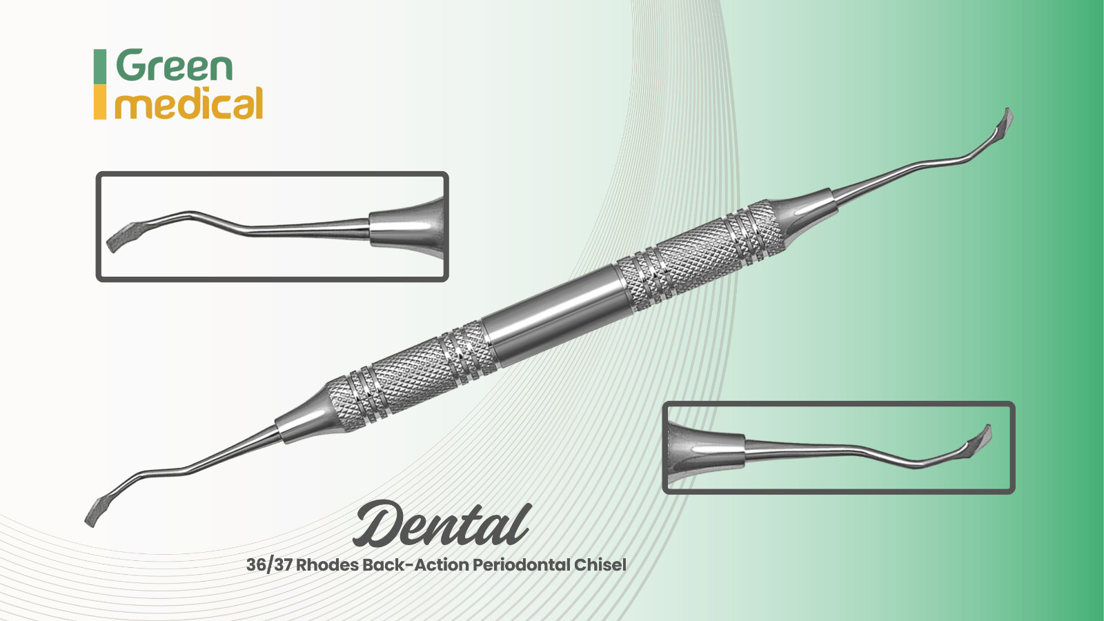 Dental Periodontal Chisel 36/37 Rhodes Back-Action Dental Lab Instruments