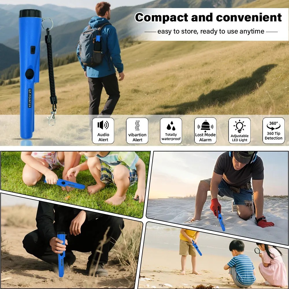 Metal Detector HandHeld Pro Pinpointer Pointer Probe Waterproof Sensitive Tester