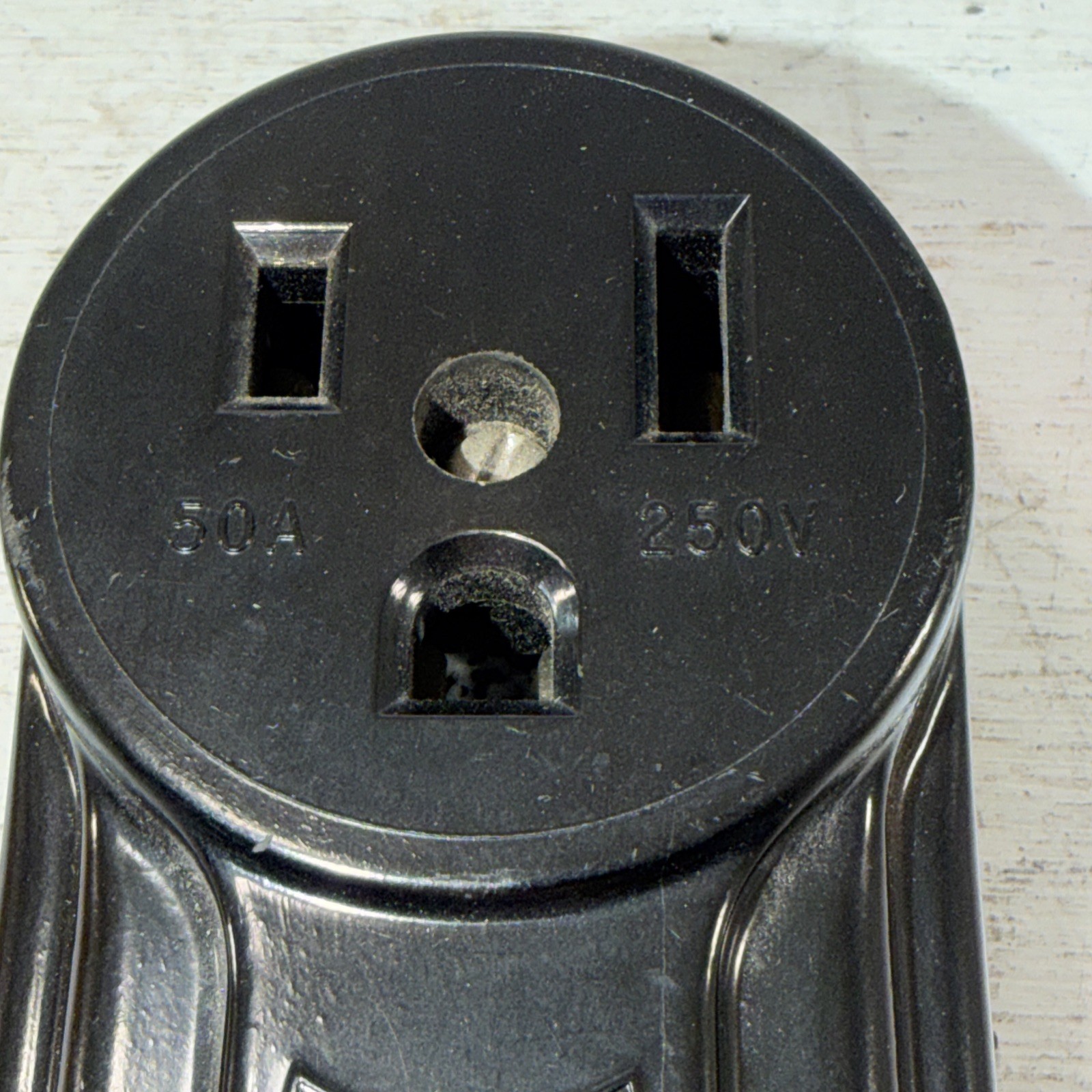 NOS-Eagle Surface Receptacle CAT NO. 1252-BOX 50A-250V, 2-pole, 3 Wire Grounding
