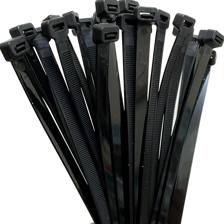 (24″ INCH) 10 – 20 PACK BLACK CABLE ZIP TIES Heavy Duty UV Resistant Nylon 66 UL