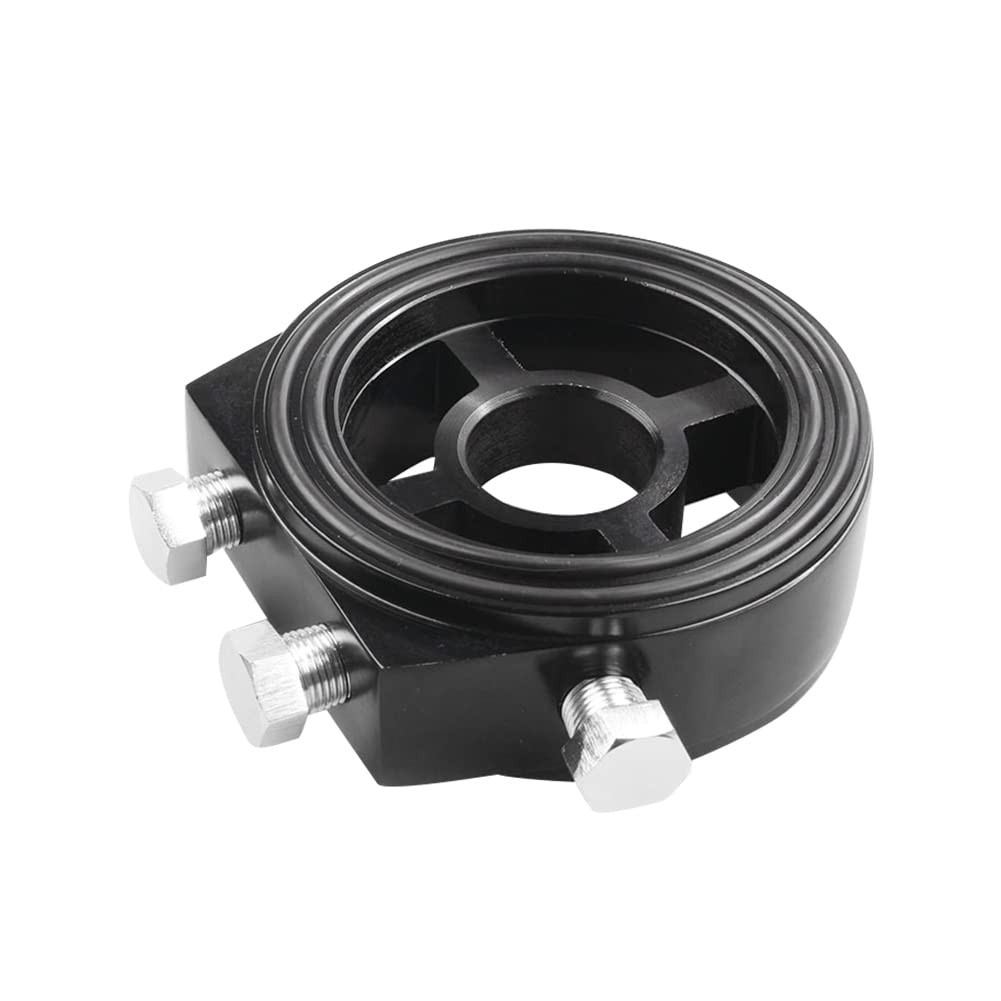 Oil Filter Sandwich Plate Thread Adapter, Universal Aluminum Oil Pressure Tem…
