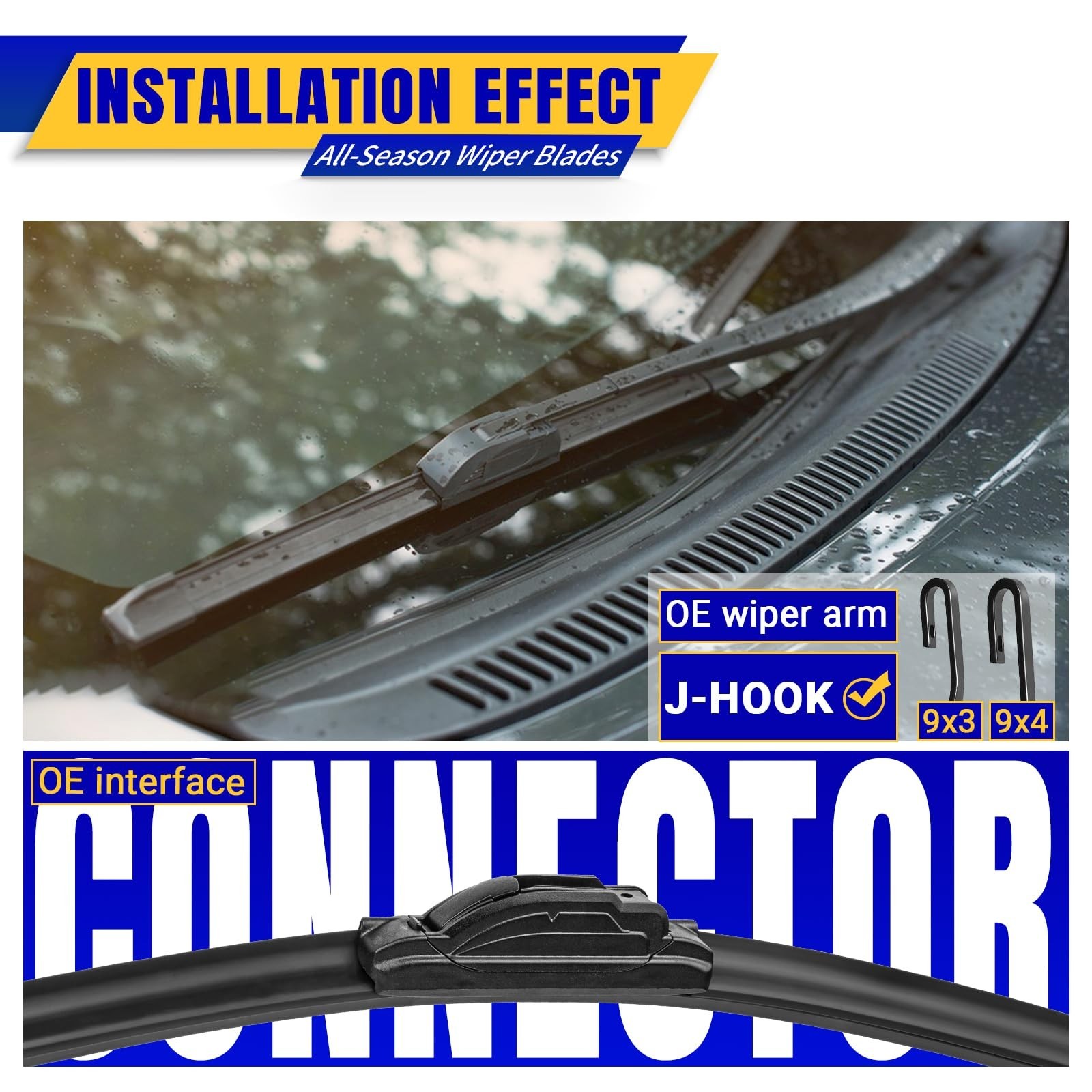 3 wipers Replacement for 2007-2017 Jeep Patriot, Windshield Wiper Blades Orig…