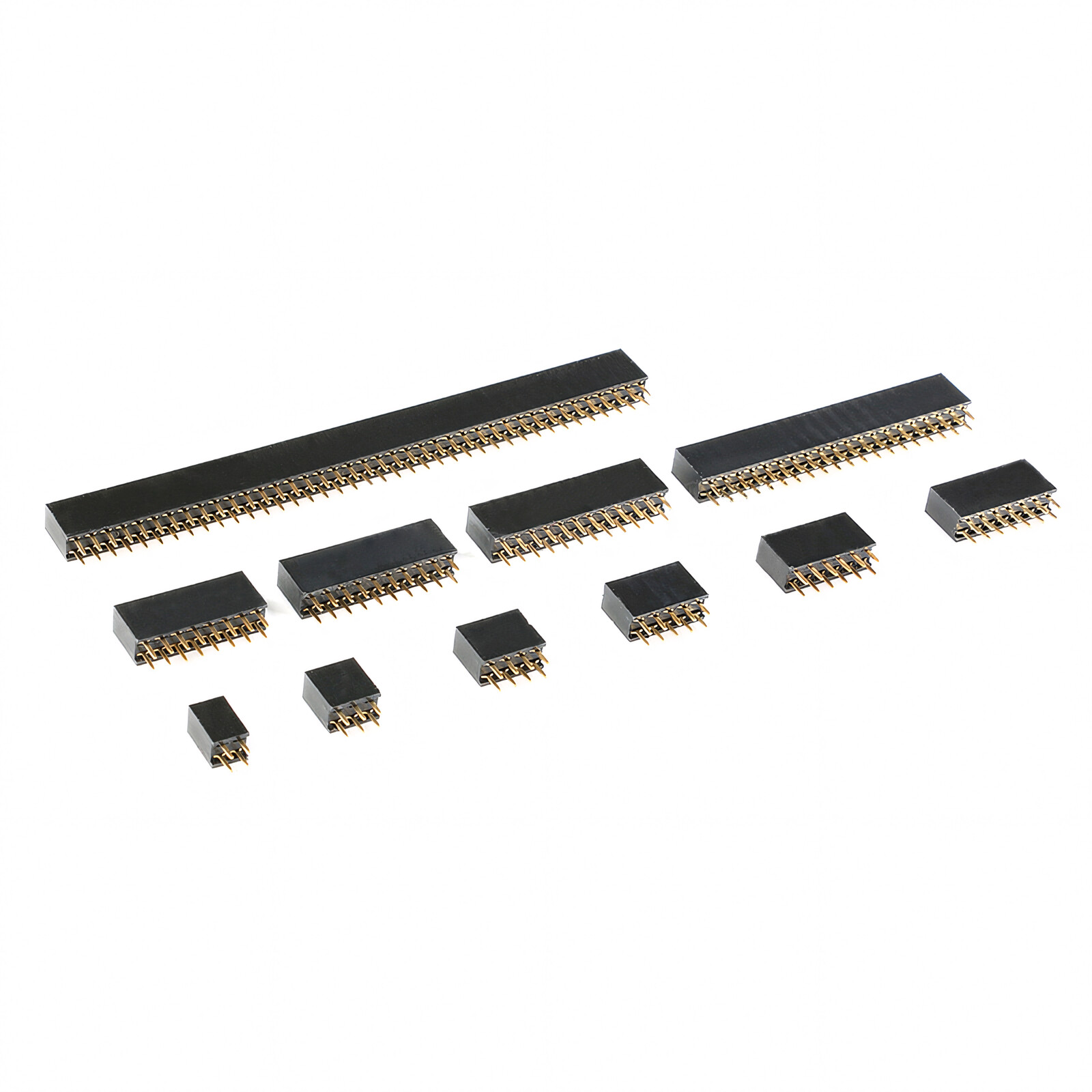 0.1″ PCB Header Vertical Female Socket Connector Single / Double Row Pin 2.54mm