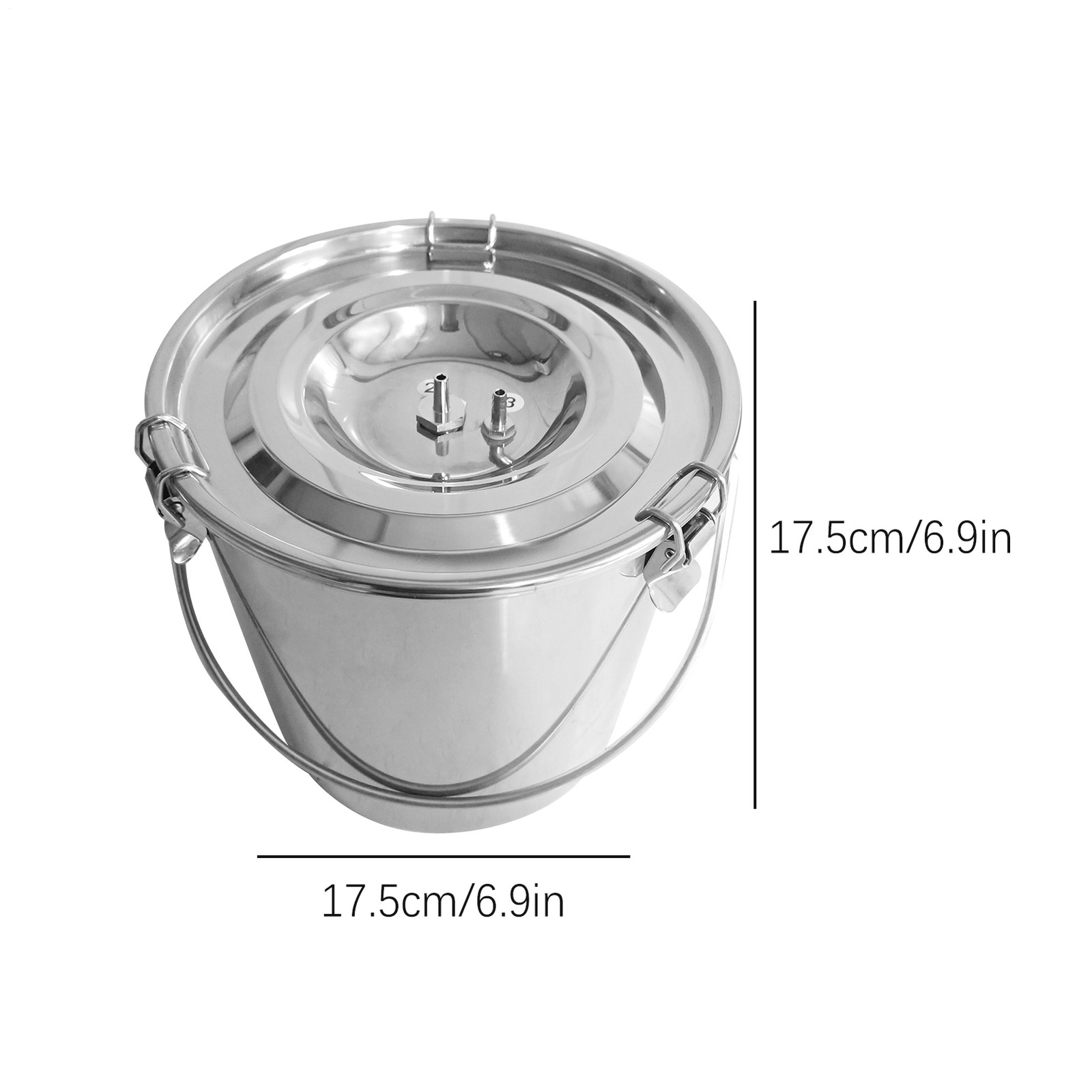 Goat Milking Machine Goat Milker 3L 304 Stainless Steel Bucket Portable US
