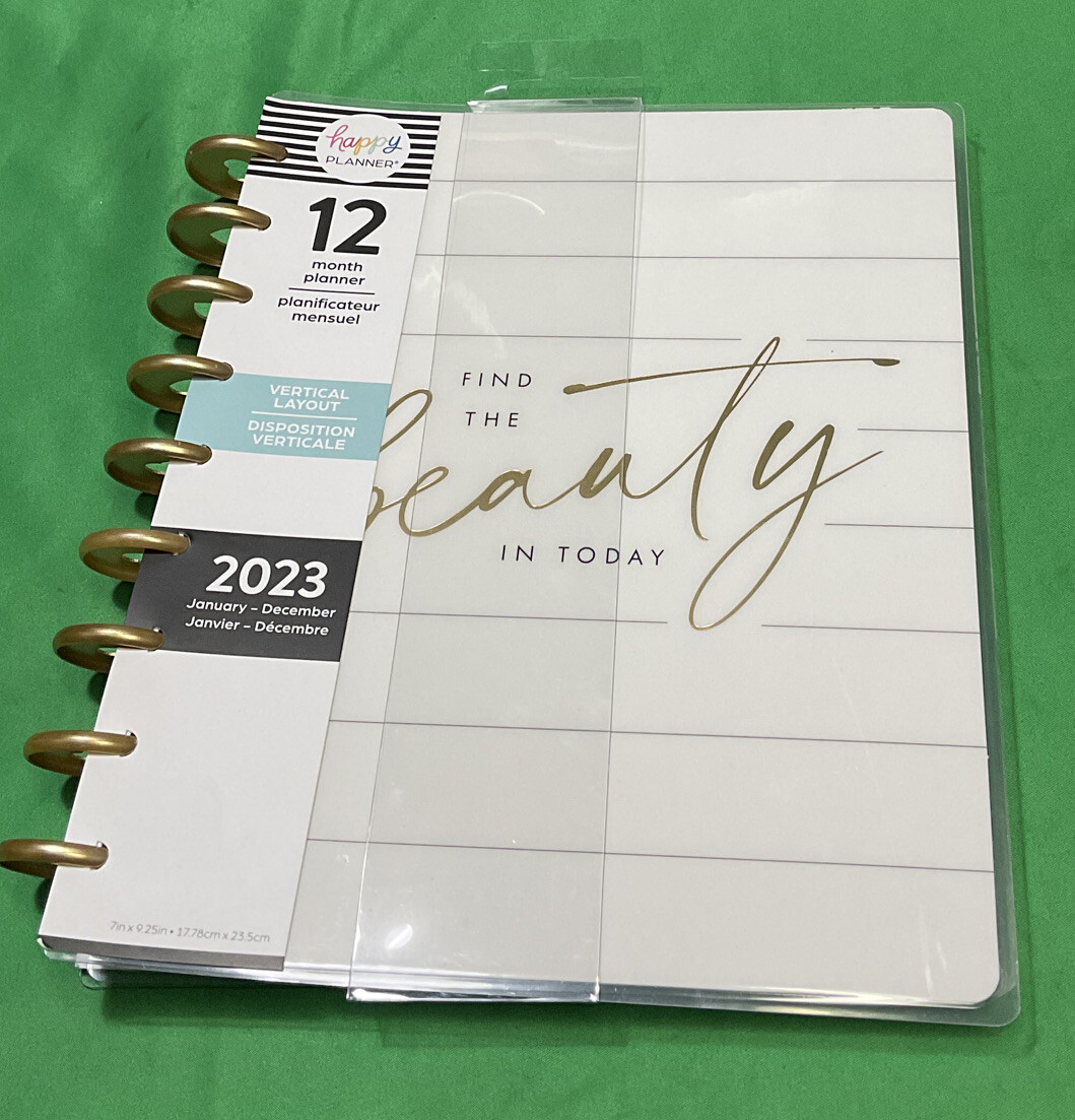 NEW! the Happy Planner 2023 GOLD & BLACK Happy Planner – CLASSIC Vertical Layout