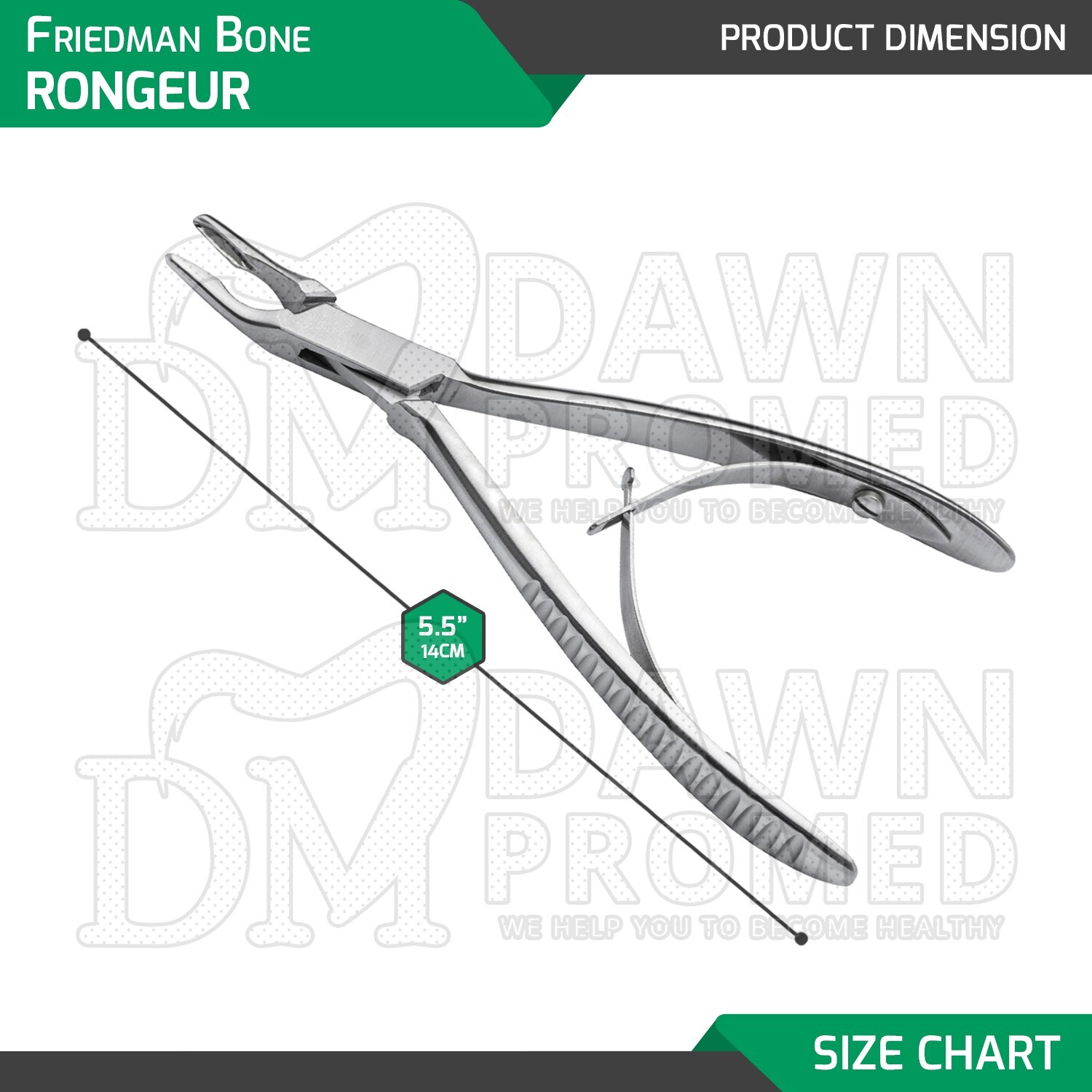 Friedman Bone Rongeur 5.5″ 2.5mm Jaws Surgical Dental Instruments German Grade