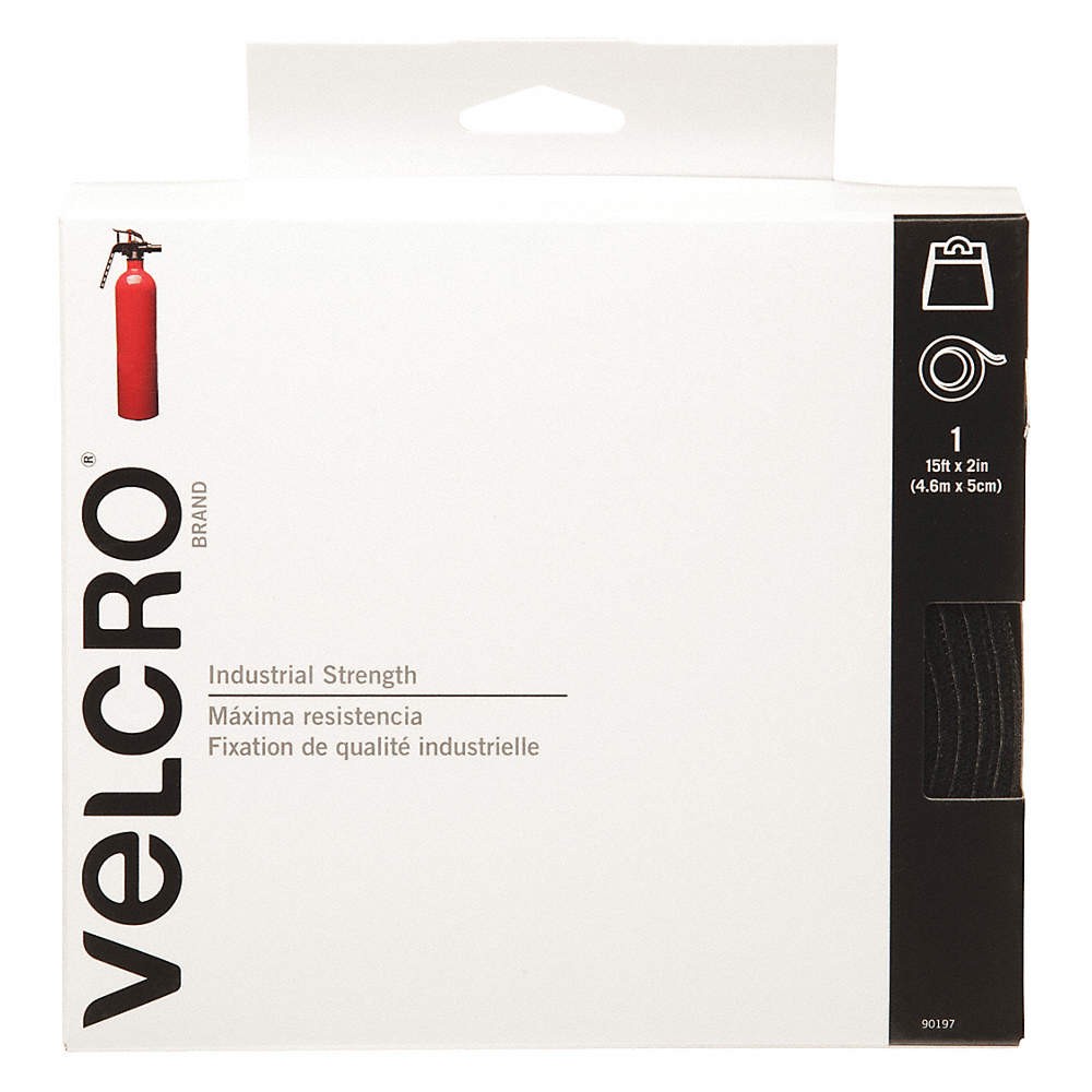 VELCRO BRAND 90198 Hook-and-Loop Fastener, White, Roll 5JLE0