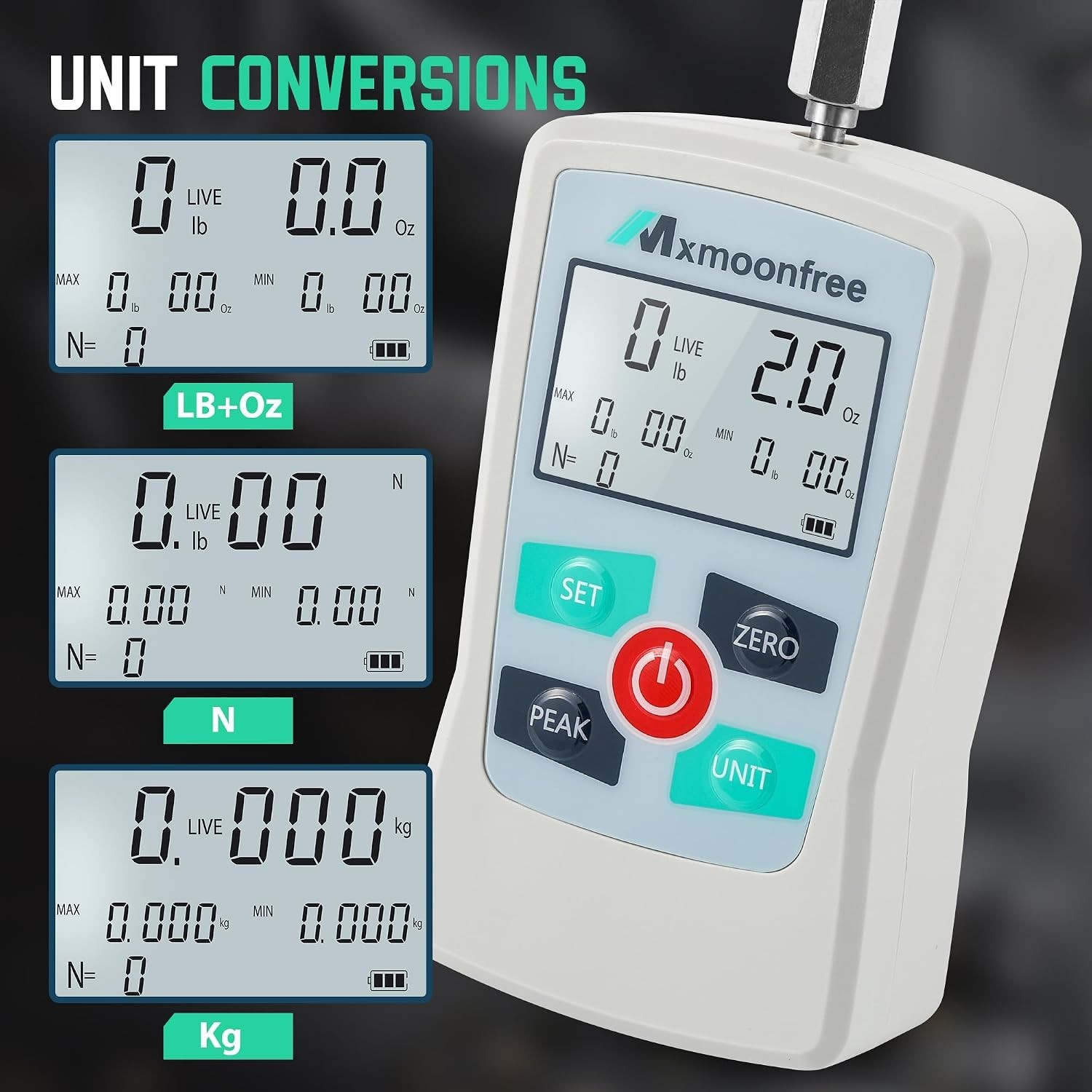 Upgrade 110LB MMF Force Gauge | MAX MIN AVG | High Precision