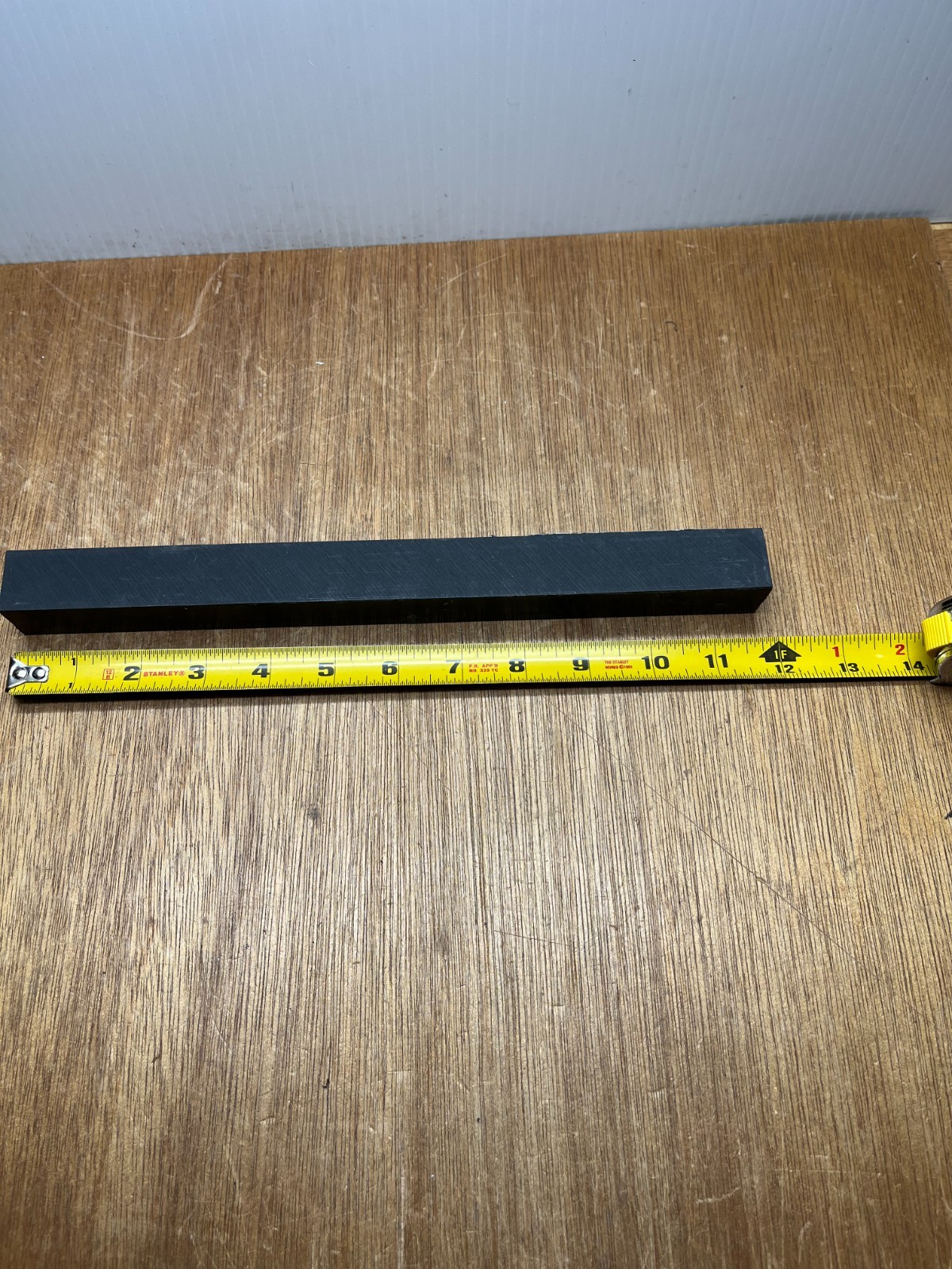 1″ Square X 11-3/4″ Black ABS Plastic Square Bar Stock USA Sealing PS-ABSB-132