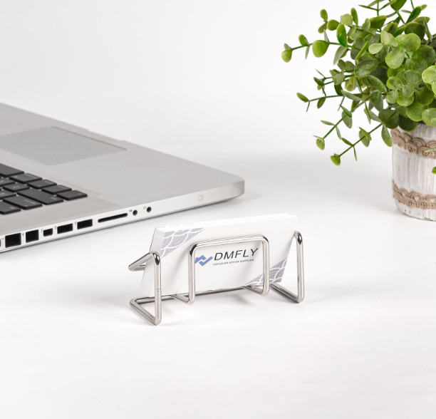 Business Card Holder for Desk, Metal Cute Card Display Stand, Compatible with Va