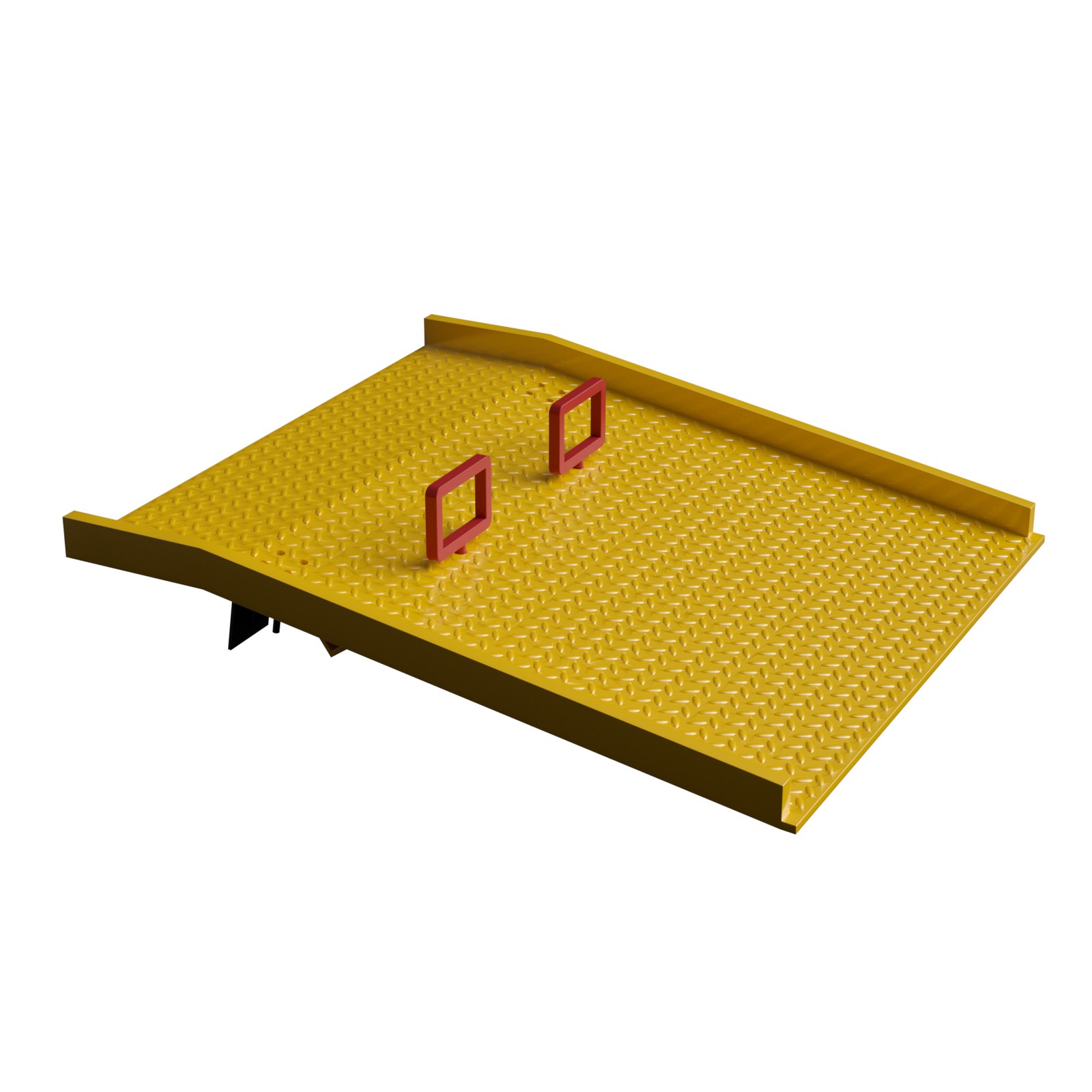 13000lbs Load 60″ x 60″ Steel Dock Board Plate Forklift Pallet Ramp with Handles