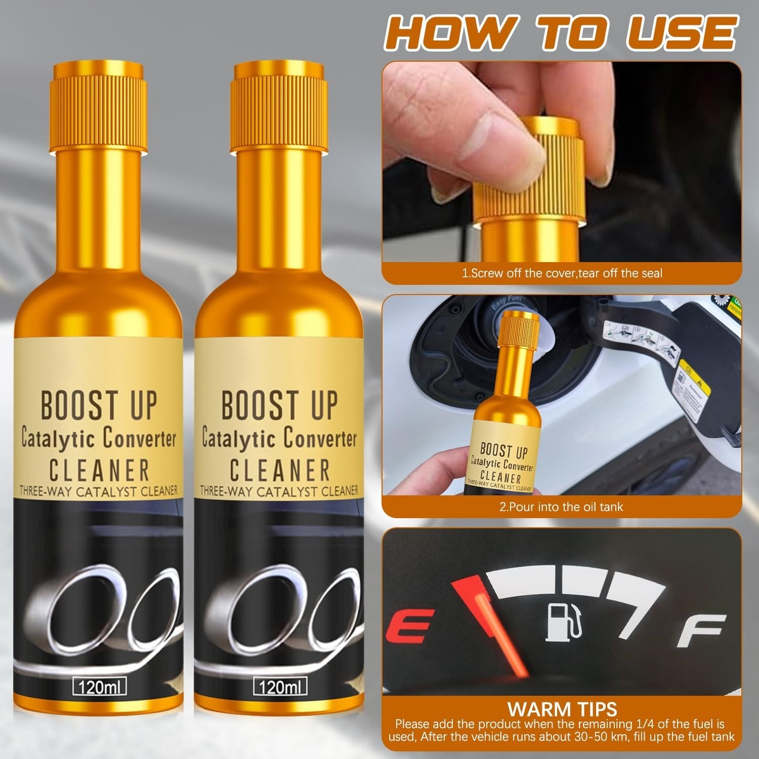 Timeno Catalytic Converter Cleaner 3 Pack Fuel System Treatment