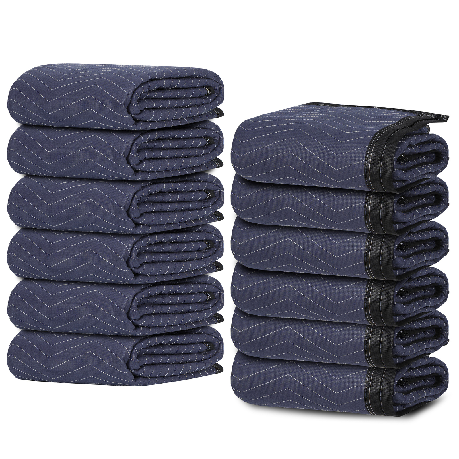 Moving Blankets 80″x72″ Furniture Protective 12 Pack Shipping Packing Pads Blue