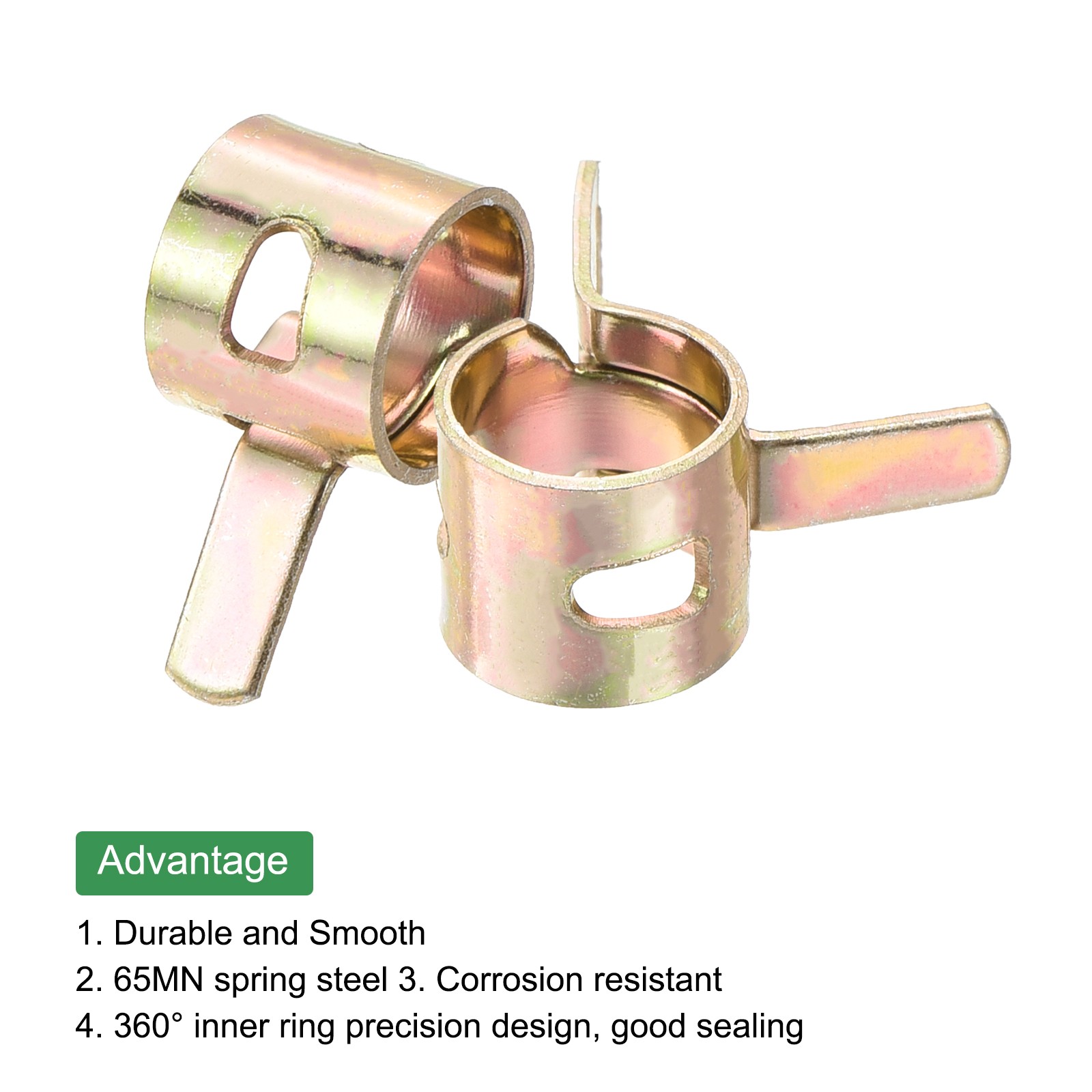 30Pcs ID 8mm 5/16inch Fuel Line Hose Clips Pipe Clamps Spring Hose Clamp