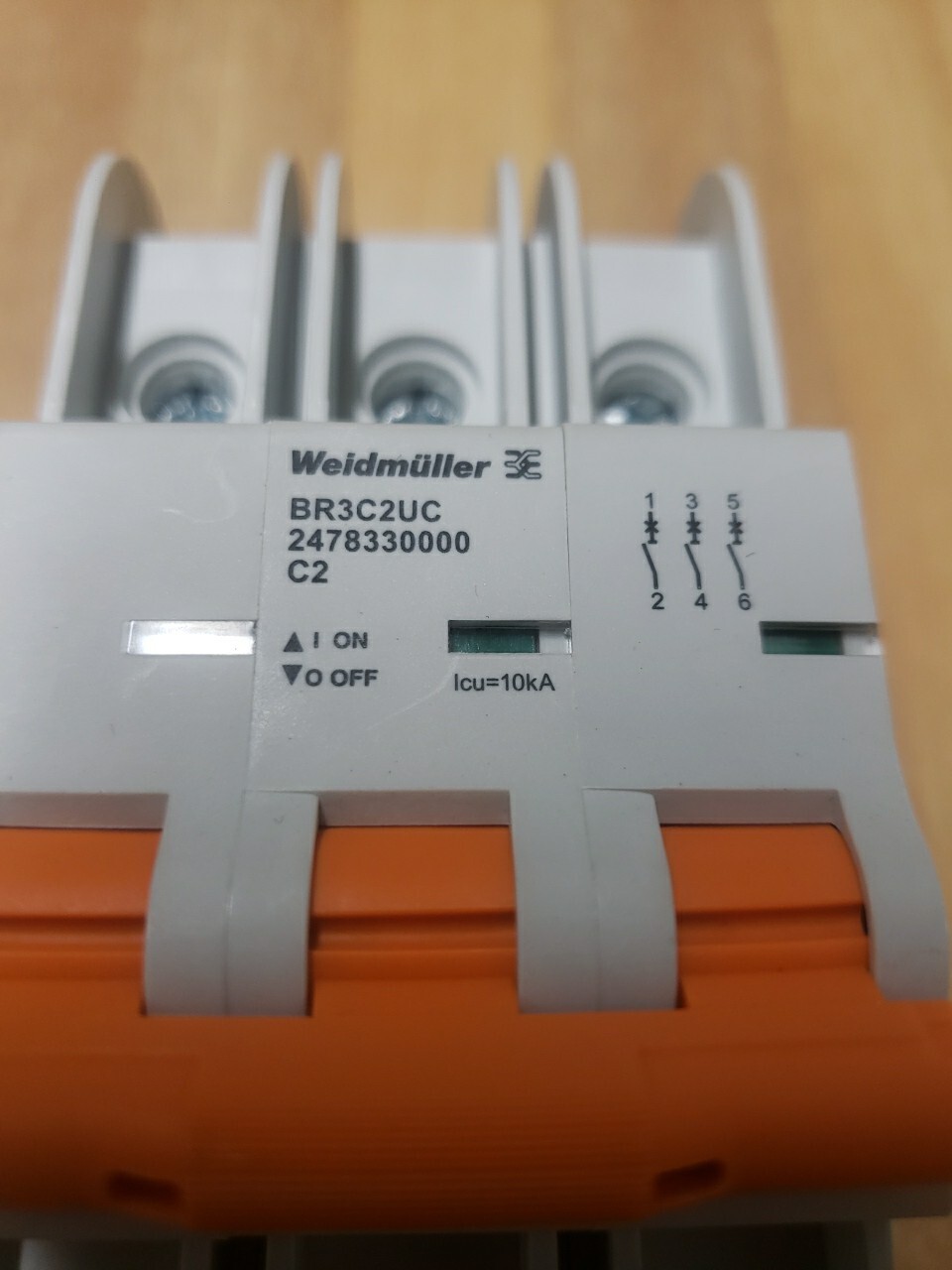 WEIDMULLER Branch Circuit Breaker # BR3C2UC, 3 Pole 240 Volts New 2478330000