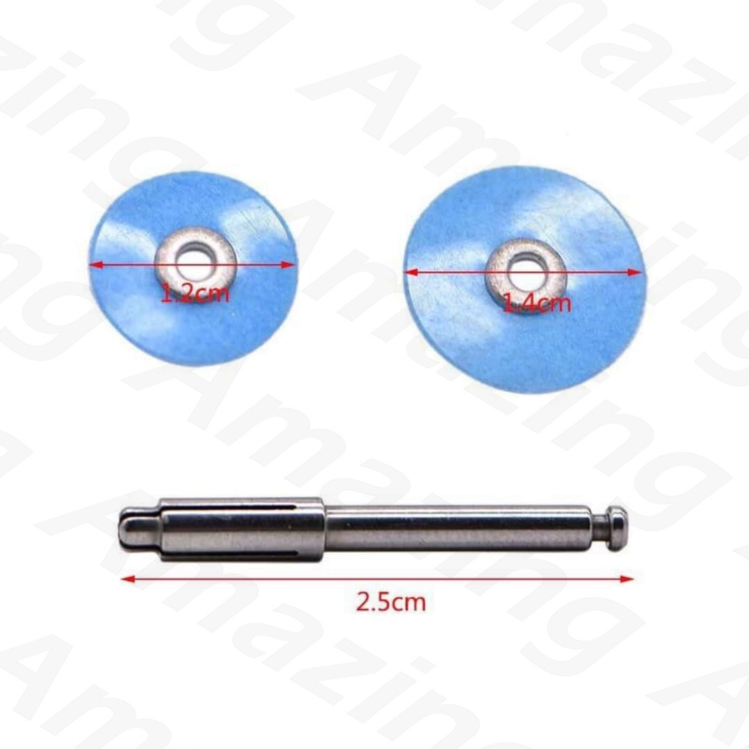 Dental Composite Veneer Finishing Polishing Discs Kit with Mandrel 12/14mm