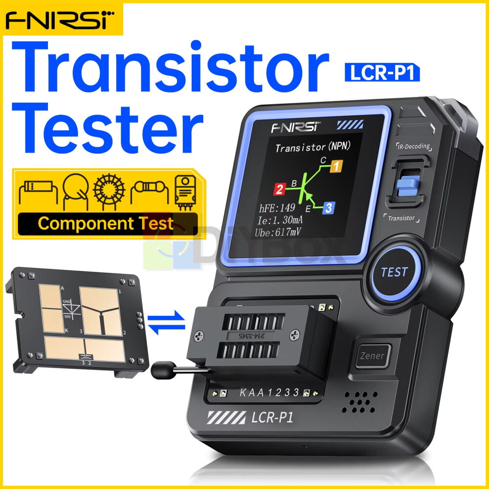 FNIRSI LCR-P1 Transistor Tester Diode TriodeMOSFET NPN PNP SMD LCR ESR Meter