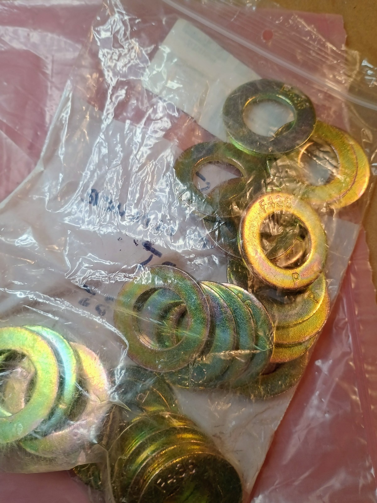 25, 7/8″ Flat Washer .875″ x .937″ x 1.75″ Grade 8 7/8″ F436 Yellow Zinc Plated