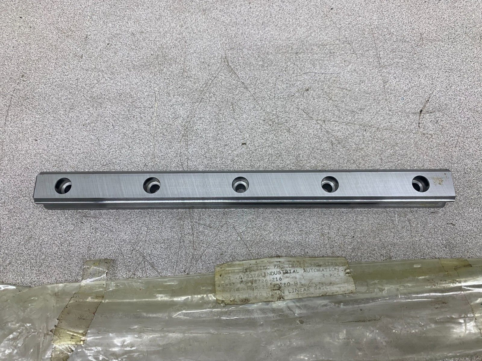 NEW NO BOX HIWIN LINEAR GUIDEWAY RAIL HGR-25-R0280-H