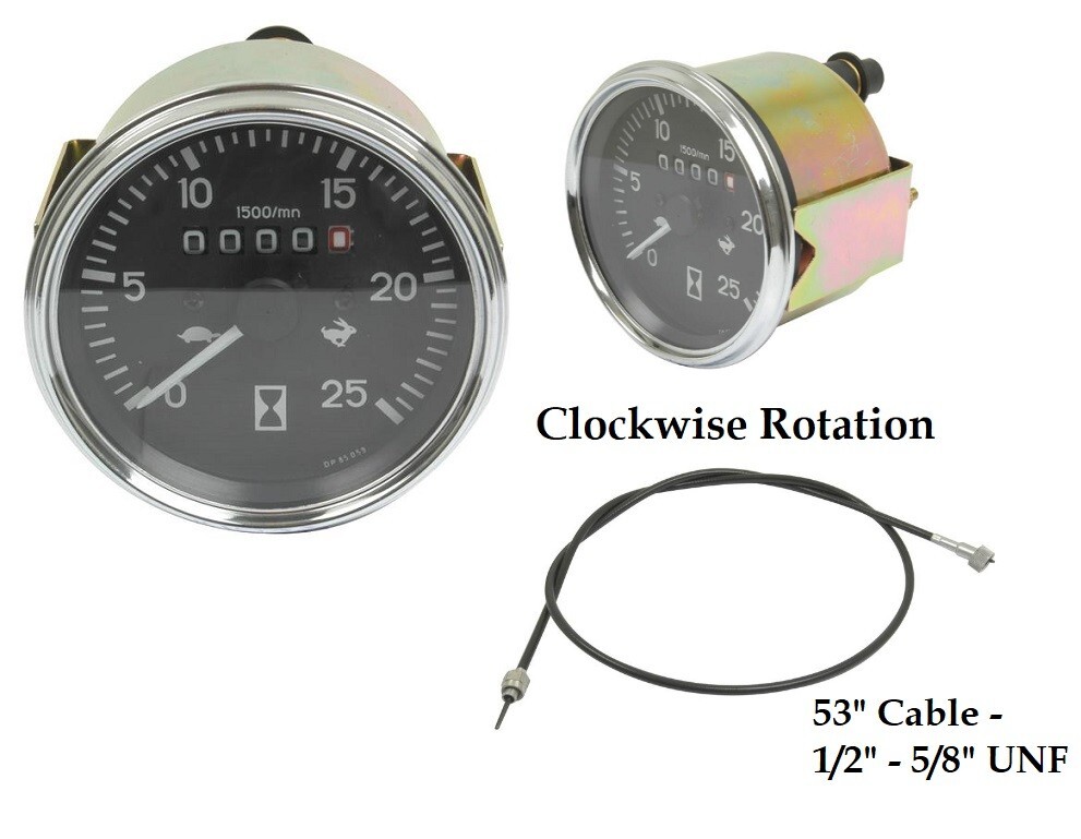 1674637M91 Tachometer and Cable for Massey Ferguson Tractor (as listed)
