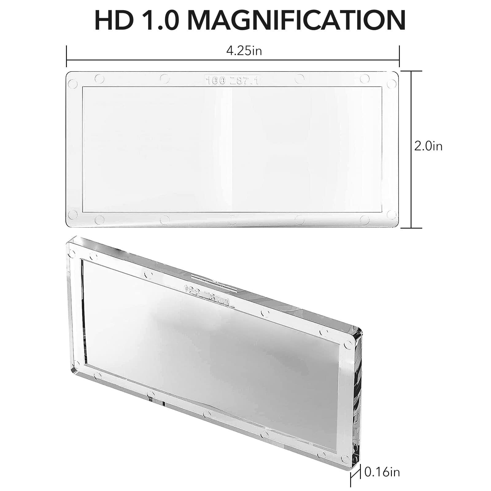 TRQWH Universal Fit Welder Magnifying Lens, 1.0 Diopter Cheater Lens (2-Pack)