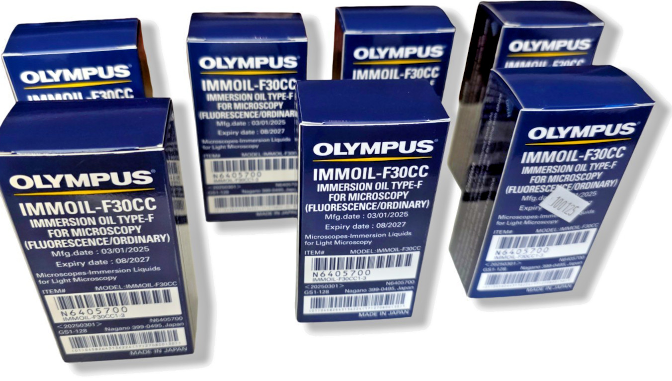2607-034 Olympus Immoil-F30CC Immersion Oil Type-F Microscopy NIB Exp 08/2027