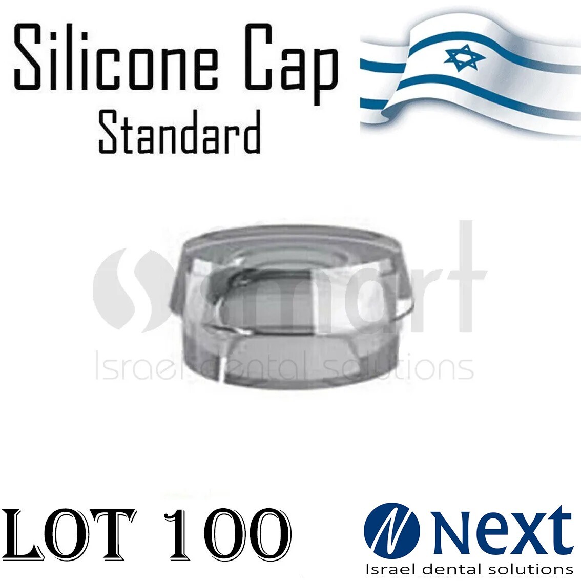 Lot X 100 Dental Ball Attachment Silicone cap 2.5 mm Israel made